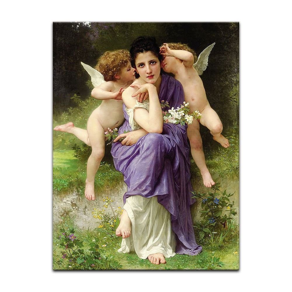 Bilderdepot24 Leinwandbild Alte Meister - William-Adolphe Bouguereau - Frühlingsmelodie, Menschen