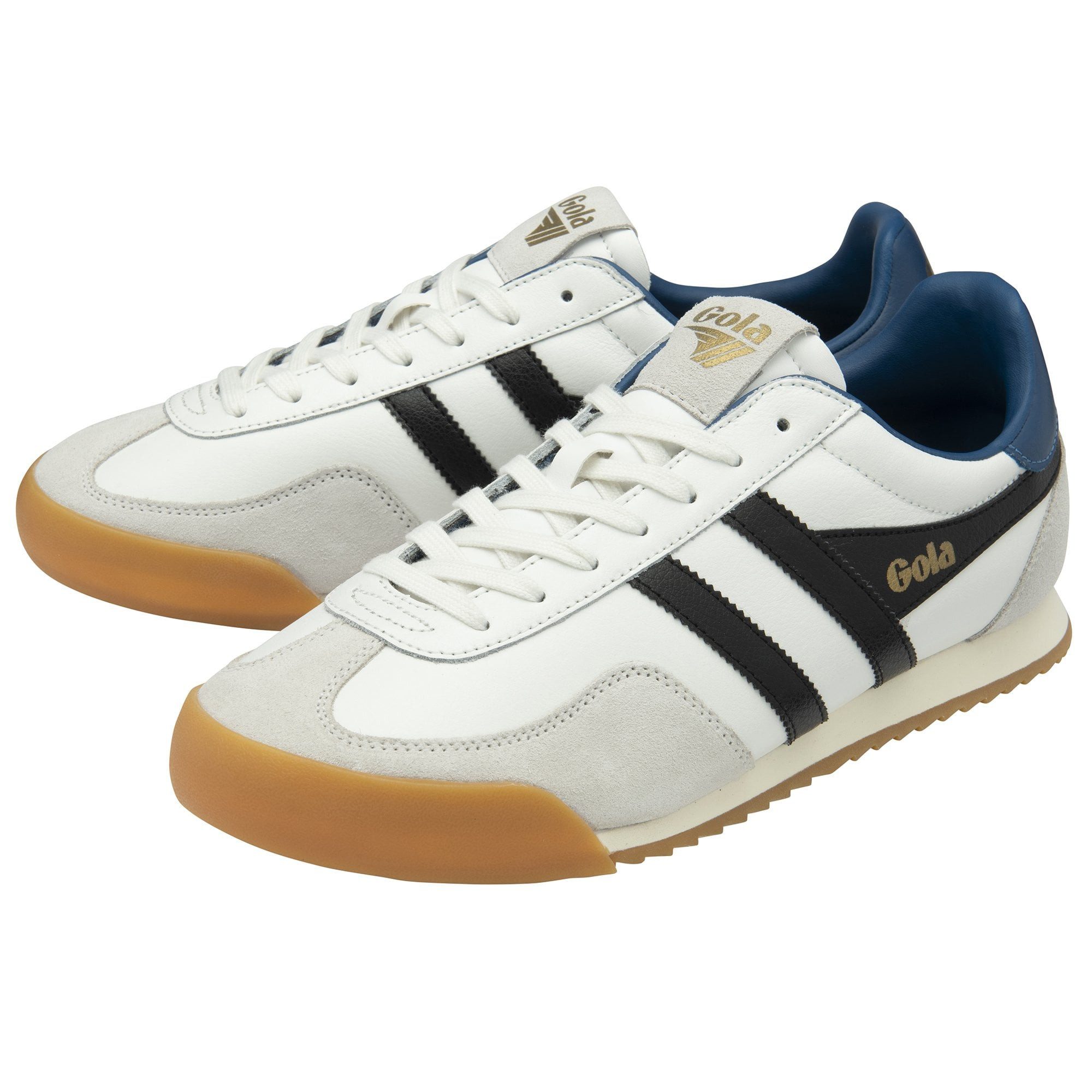 Gola Europa Leder 2025 weiss/schwarz/marineblau Herren Sneaker