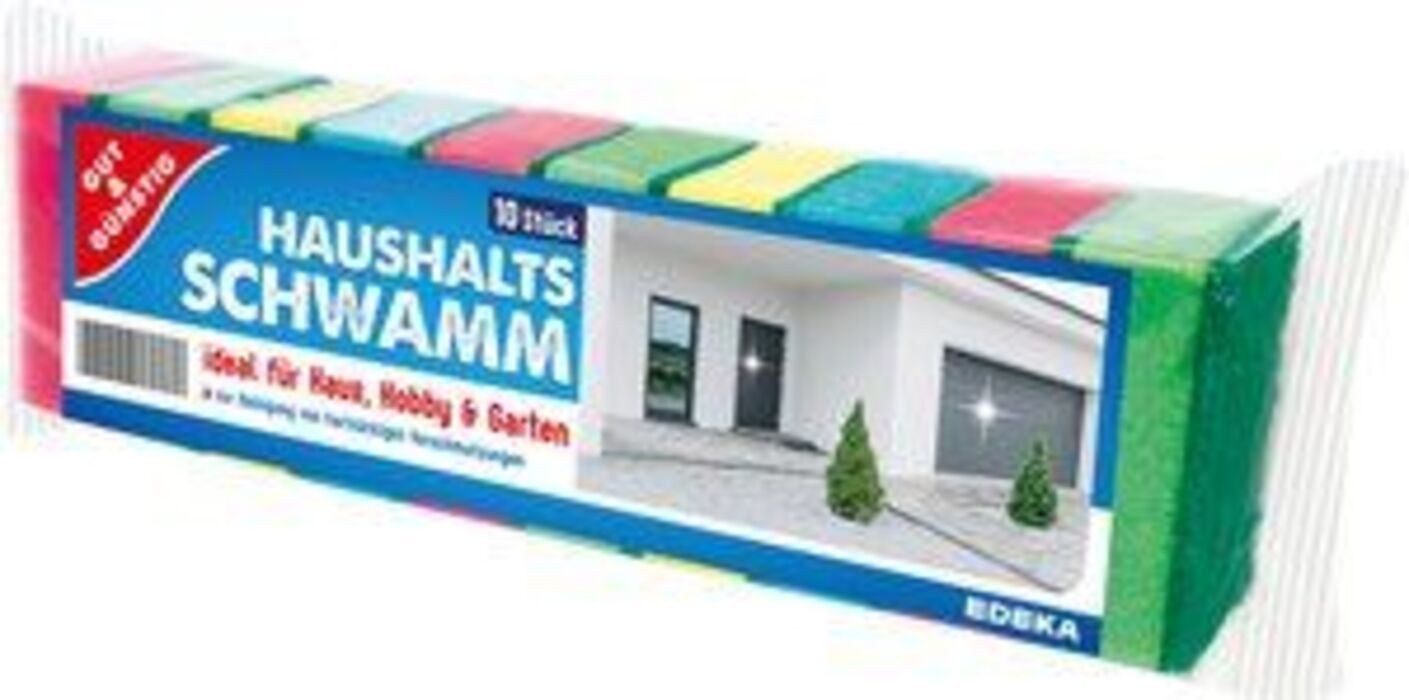 Gut & Günstig Schwamm Haushaltsschwamm color 10 Stück