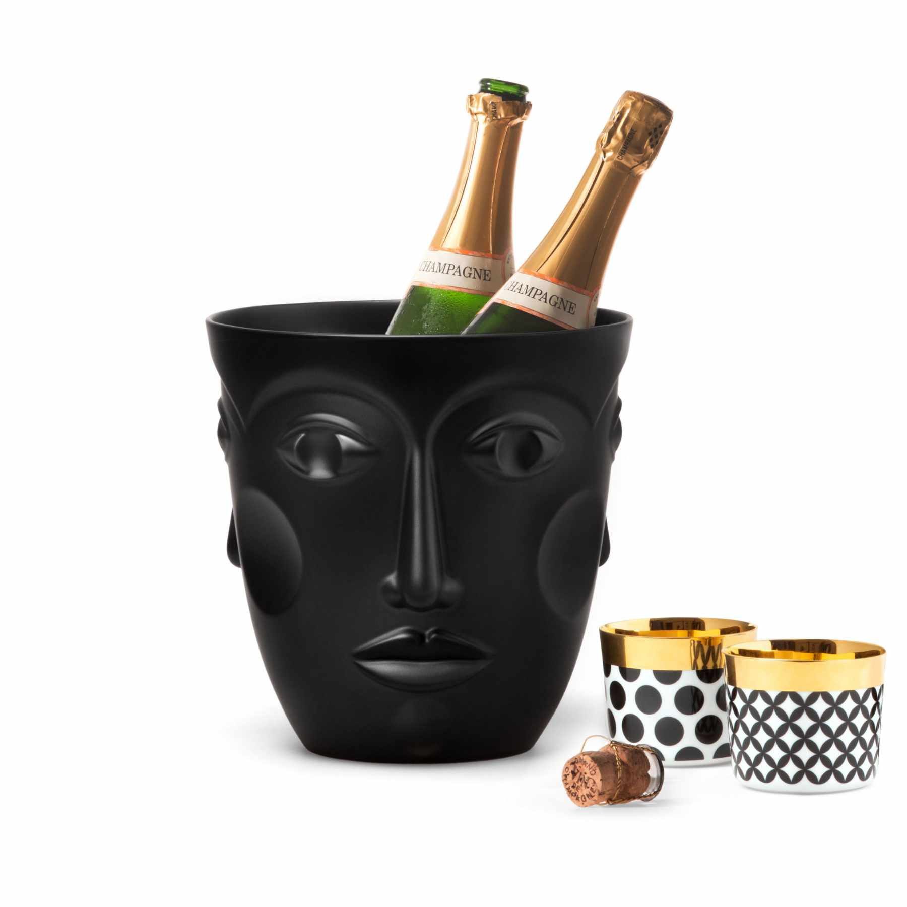 Sieger by Fürstenberg Wein- und Sektkühler Sieger by Fürstenberg Champagnerkühler FACES, SATIN BLACK