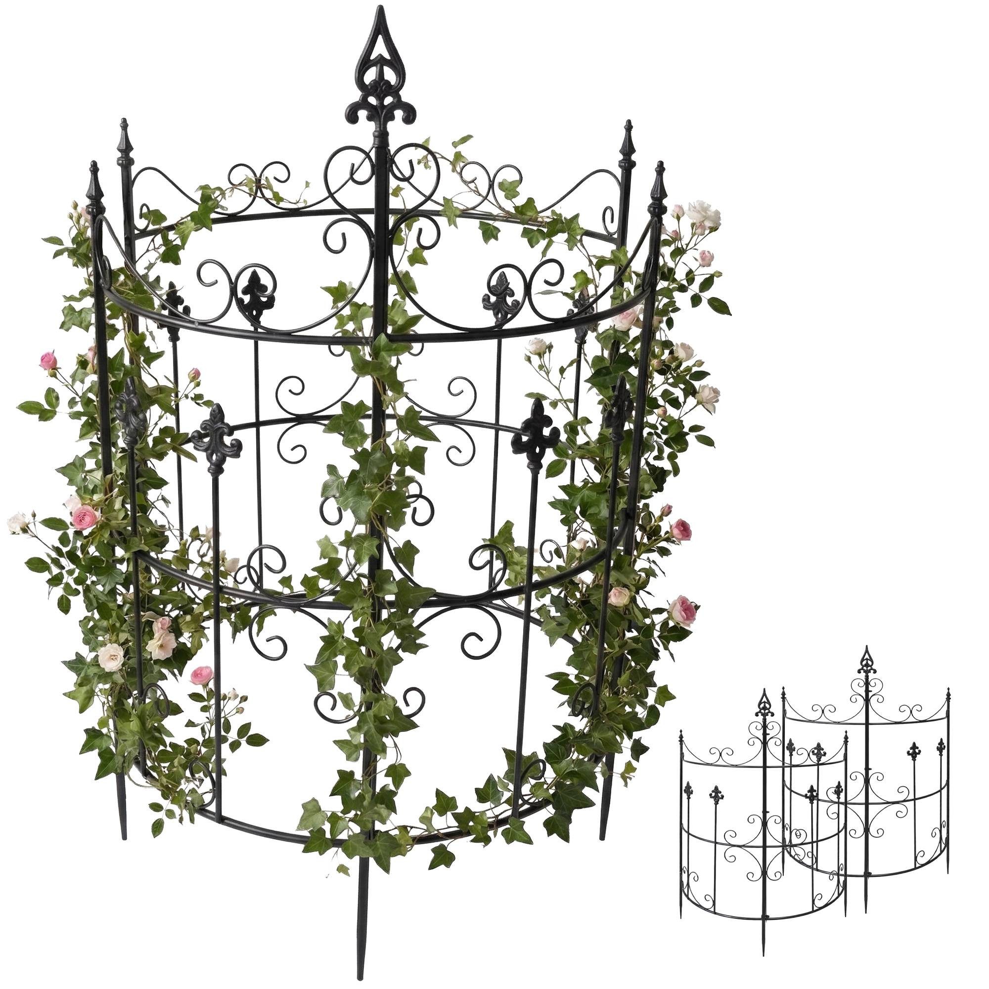 CLP Rankhilfe Klivia Rankgitter 2er‑Set, 2 St., 2er Set, Verschnörkeltes, traditionelles Design mit dekorativen Zierspitzen