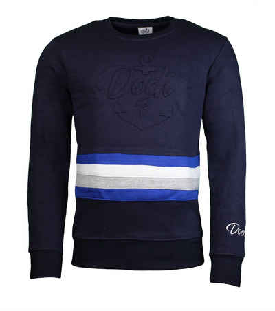 Dock13 Sweatshirt Dock13 Sweatshirt „Zinnowitz“ im maritimen Style "Dunkelblau" - Medium (1-tlg)
