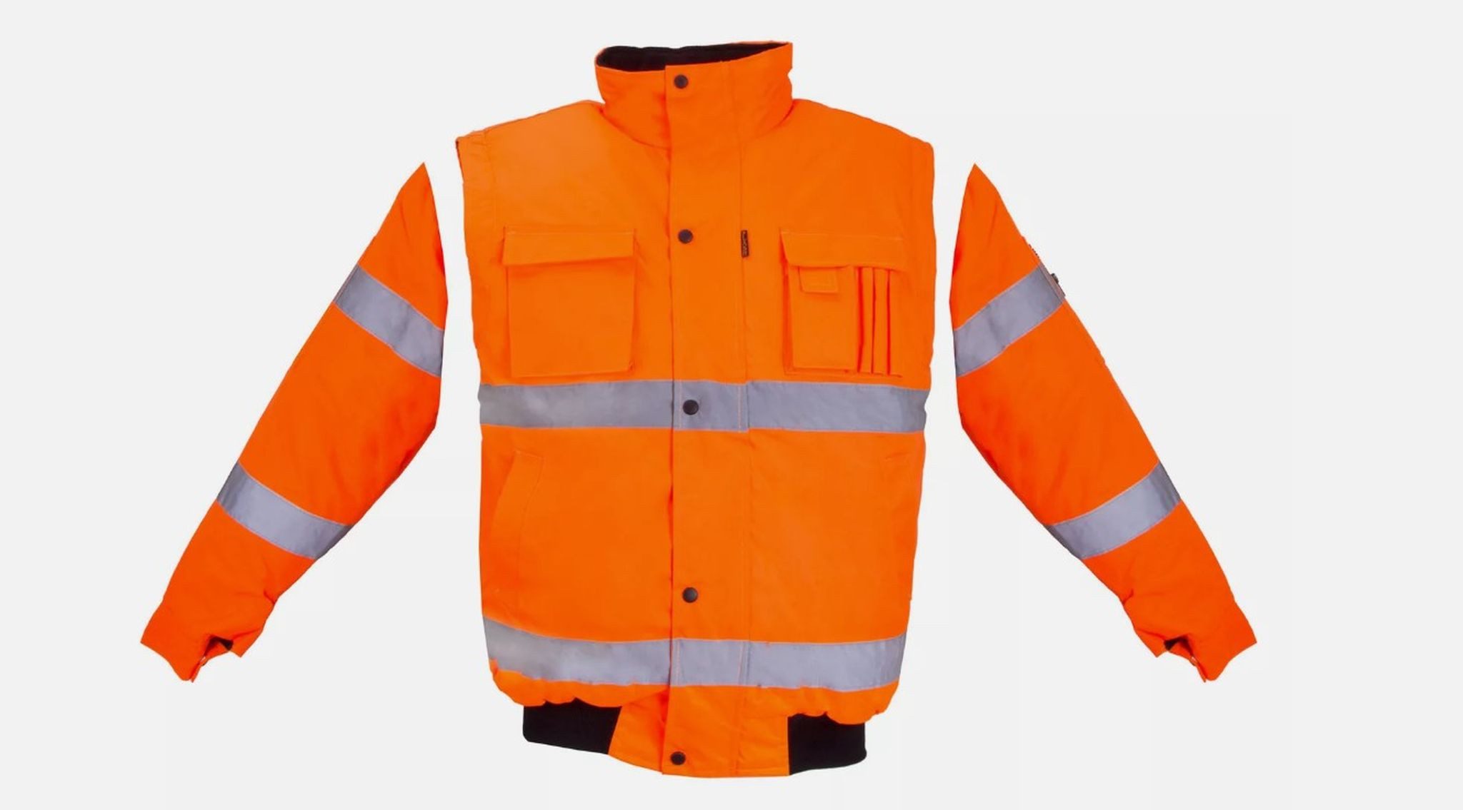 Artmas Arbeitsjacke Winterjacke Arbeitsjacke Pilotenjacke Warnweste Warnschutzjacke 2in1