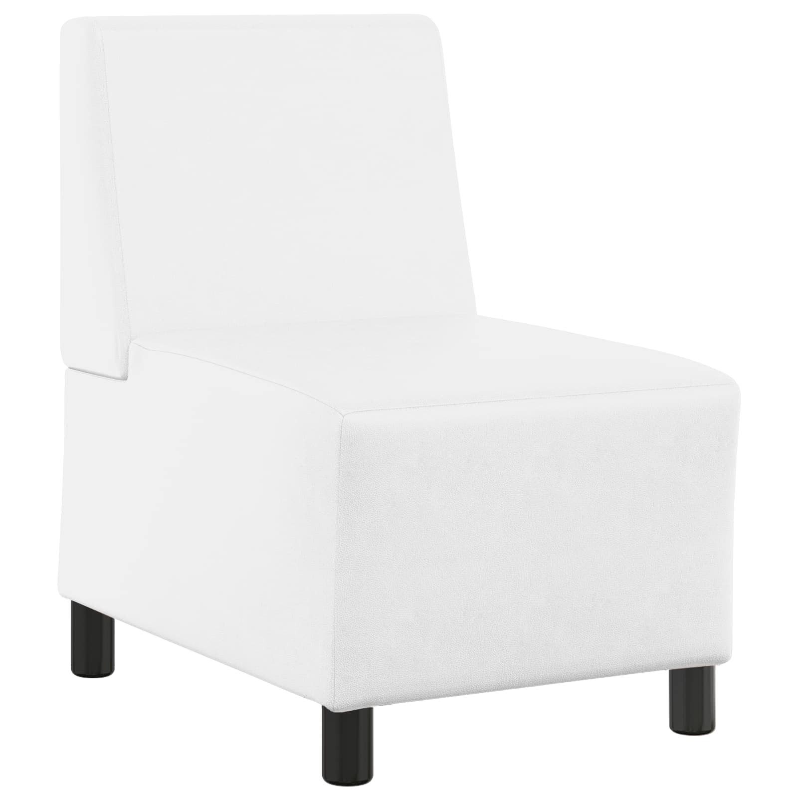 vidaXL Sofa, Modulares Armfreies Sofa, Weiß 55 x 74 x 82 cm Kunstleder, 1 Teile