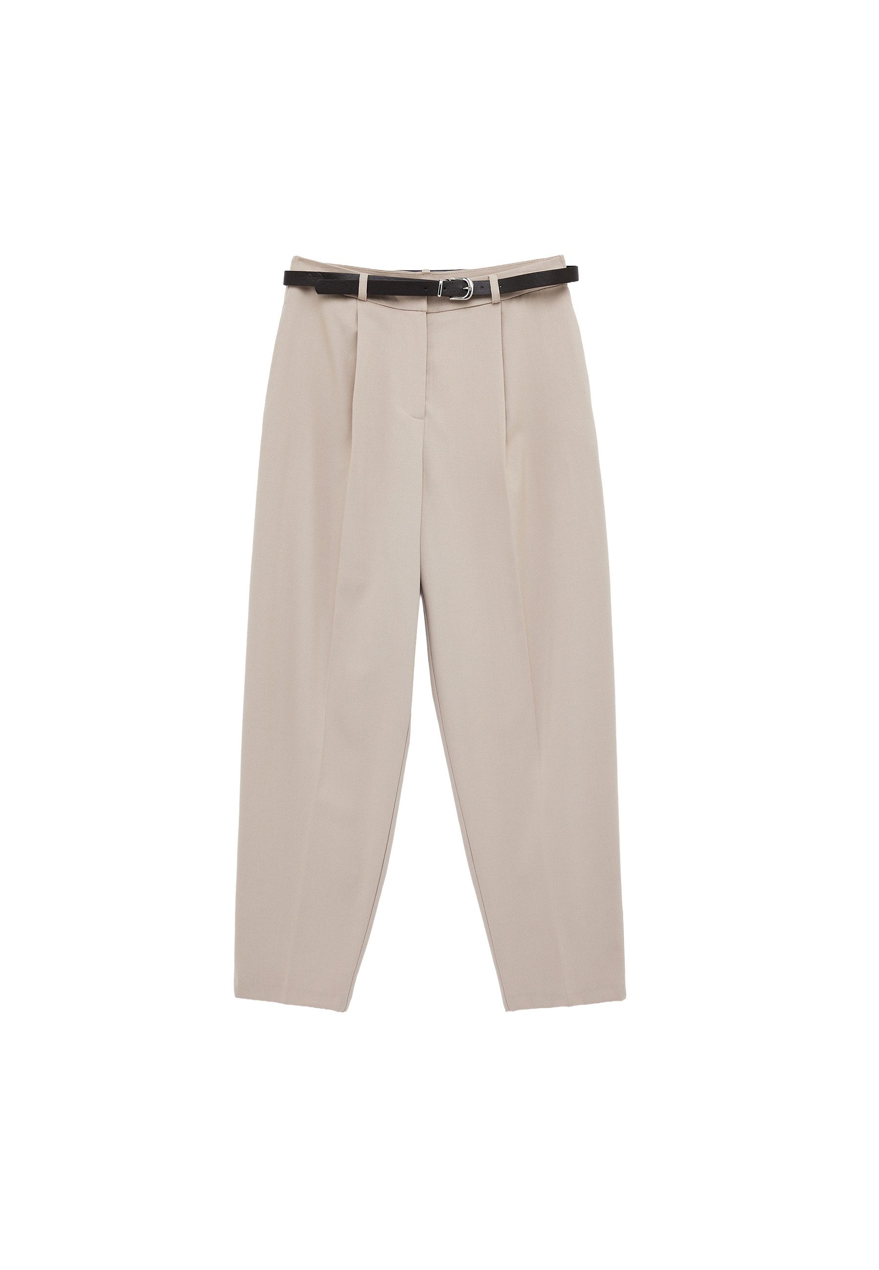 Koton Stoffhose Koton Viskose Carrot-Hosen Mit Gürtel