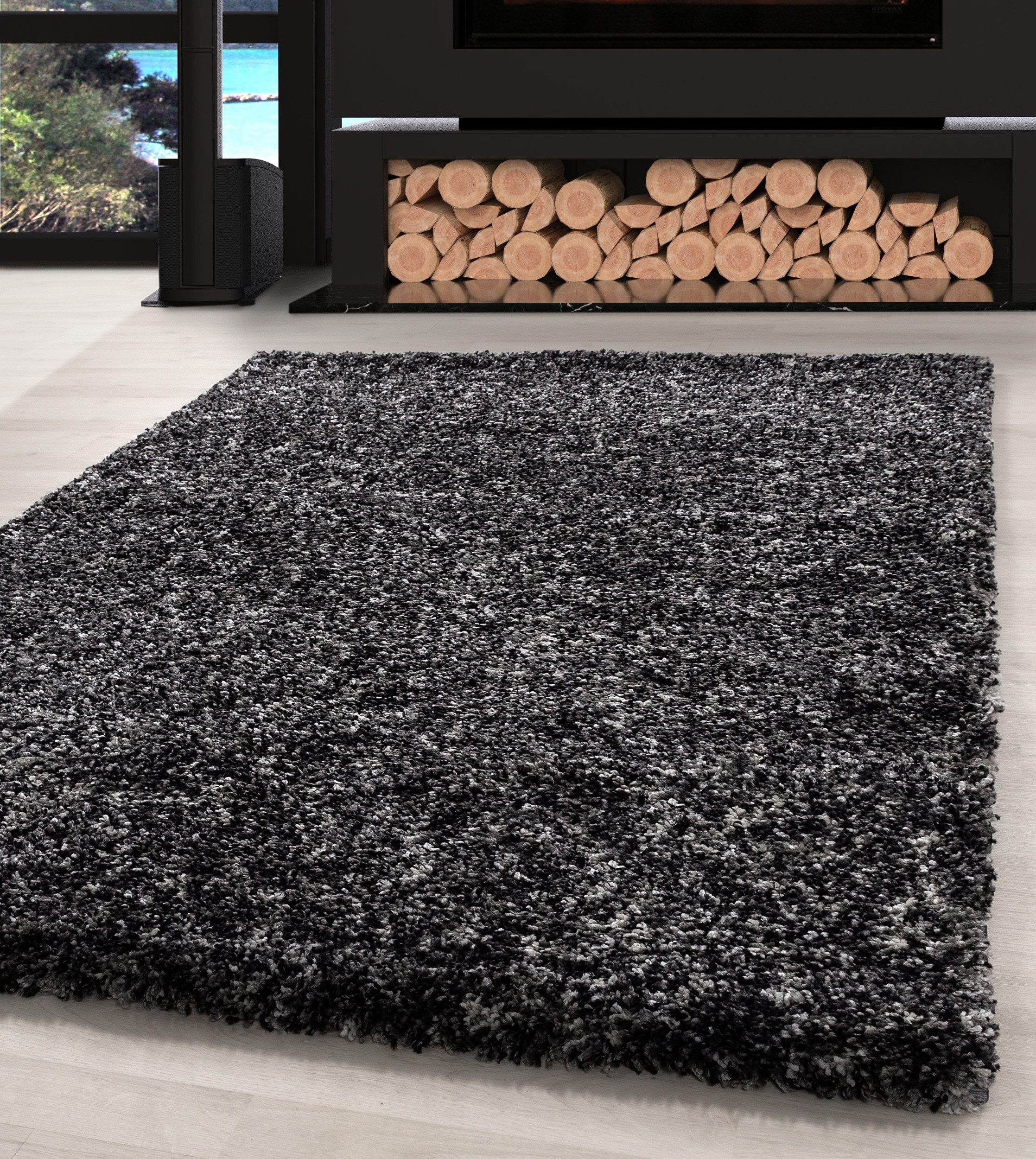 Carpettex Hochflor-Teppich Meliert Design, Läufer, Höhe: 30 mm, Teppich Meliert Design Teppich Wohnzimmer versch. farben und größen