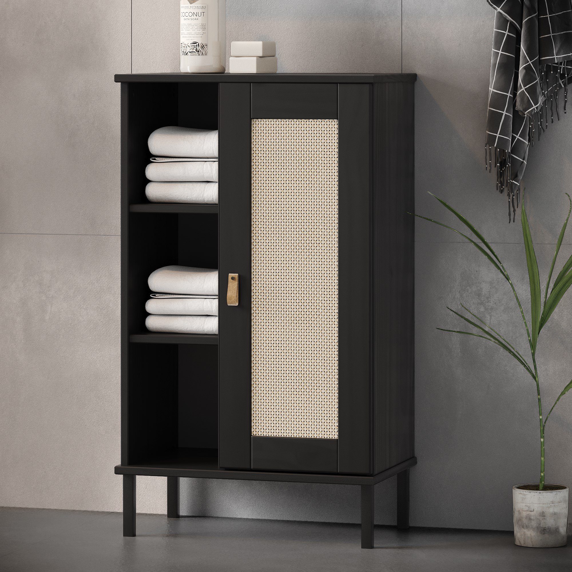 Woodroom Regal Moderner Holzschrank Valencia, Wohnzimmerschrank aus Kiefer, günstig online kaufen