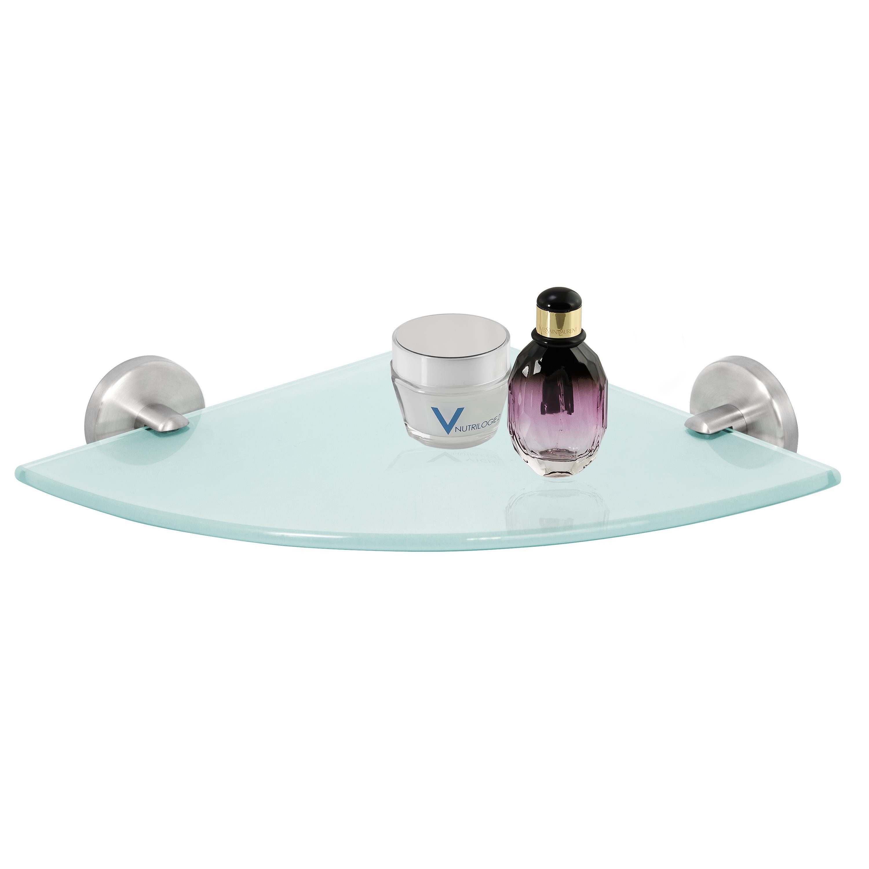 bremermann Wandregal Bad-Serie PIAZZA - aus Glas und Edelstahl matt, 1-tlg.