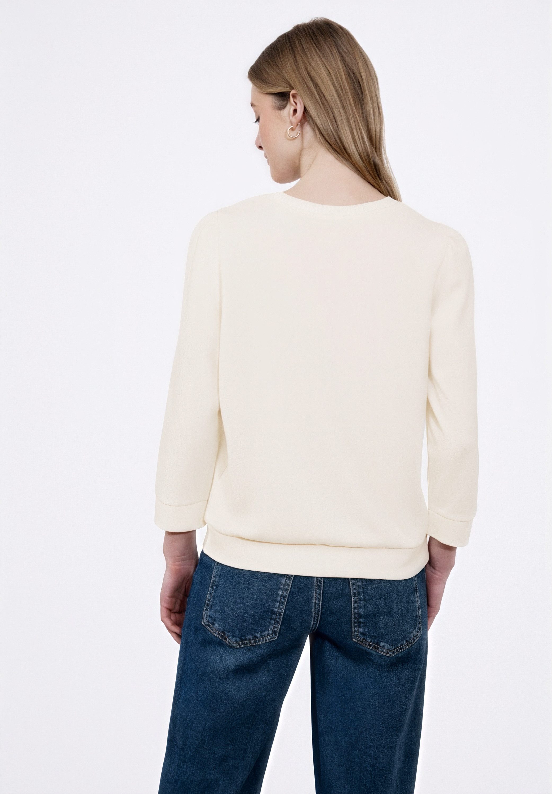 STREET ONE STUDIO 3/4-Arm-Shirt mit Rundhalsausschnitt günstig online kaufen