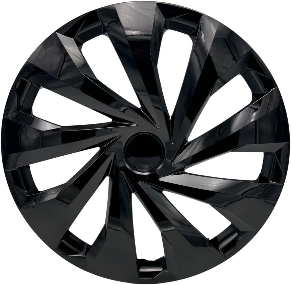 Trimak Колпаки 13-14-15-16 Zoll 4er Set Radzierblenden Silber Schwarz Schlagfest, Schwarz / 14-Zoll-Radkappen, ABS Kunststoff, Schlagfest, Hochwertig