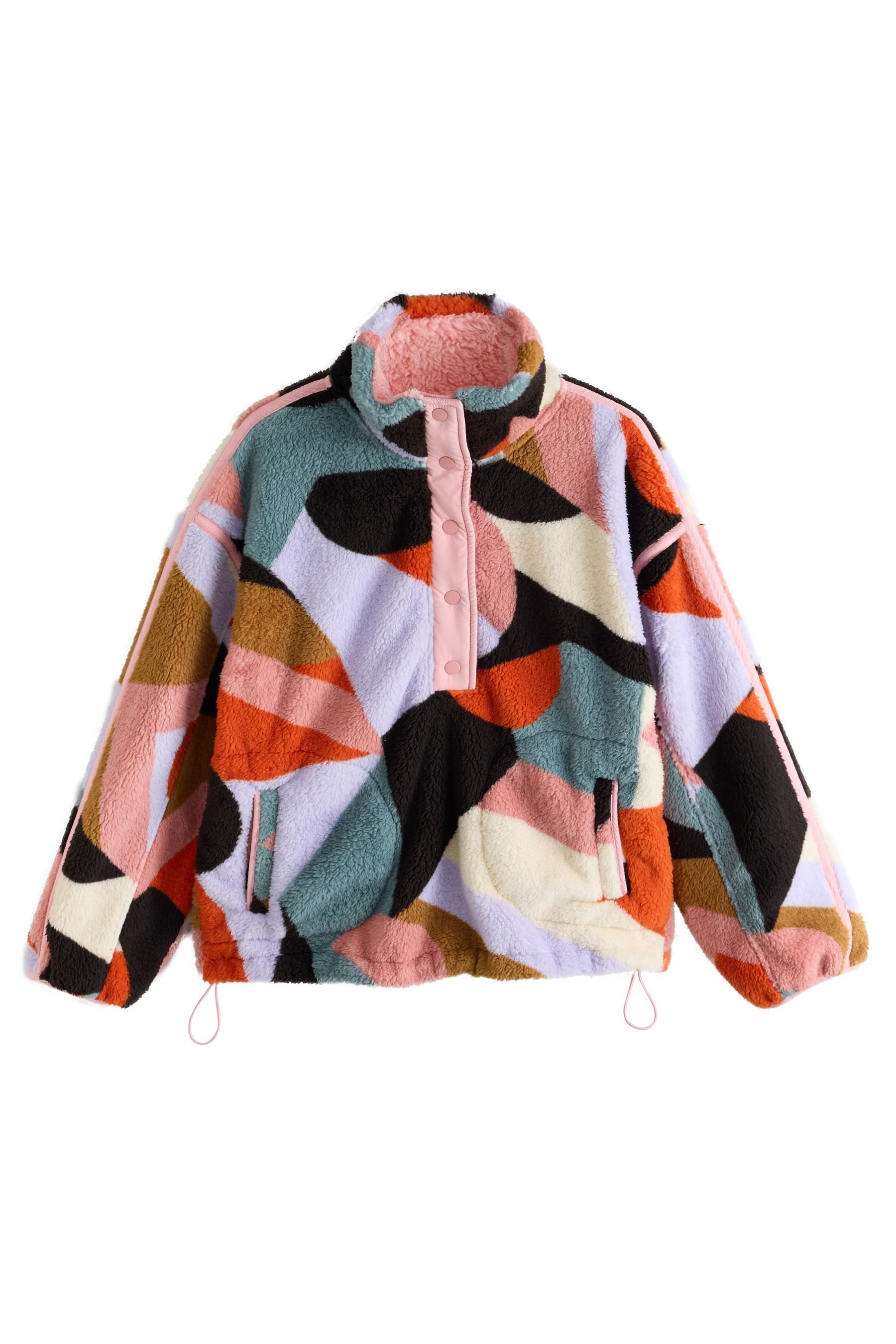 Next Fleecejacke Borg-Fleece mit halben Reißverschluss (1-St)