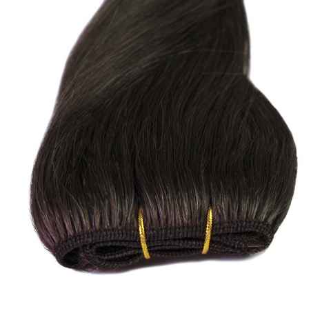 hair2heart Echthaar-Extension Premium Echthaartresse #6/0 Dunkelblond 40cm