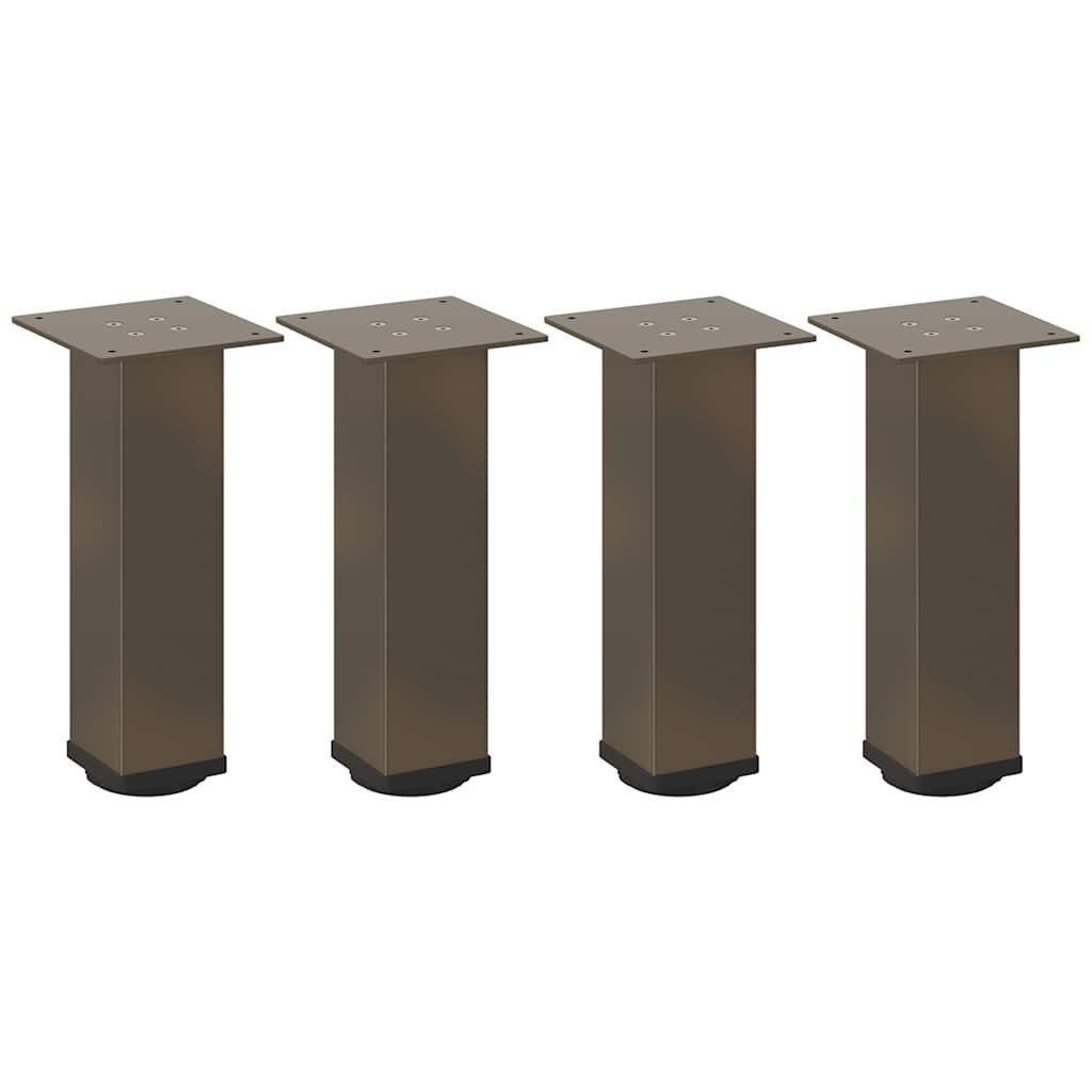 vidaXL Tischbein Couchtischbeine 4 Stk. Naturstahl 42-44 cm Stahl