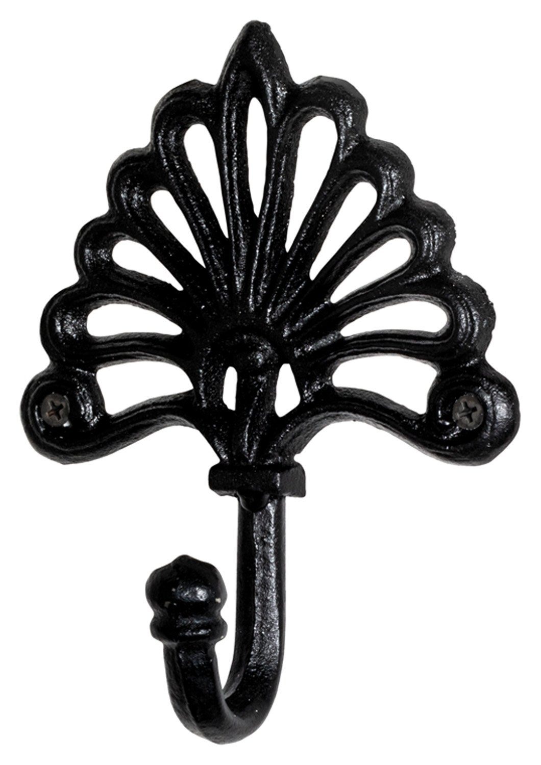 Garderobe Garderobenhaken, Schwarz, B 13 cm, T 6 cm