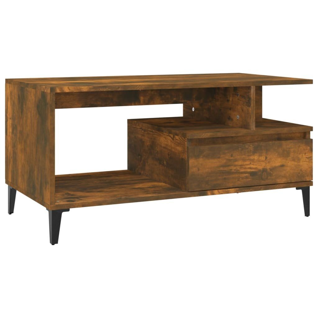 Couchtisch (1-St) 90x49x45 Holzwerkstoff Räuchereiche Couchtisch vidaXL Räuchereiche cm | Räuchereiche