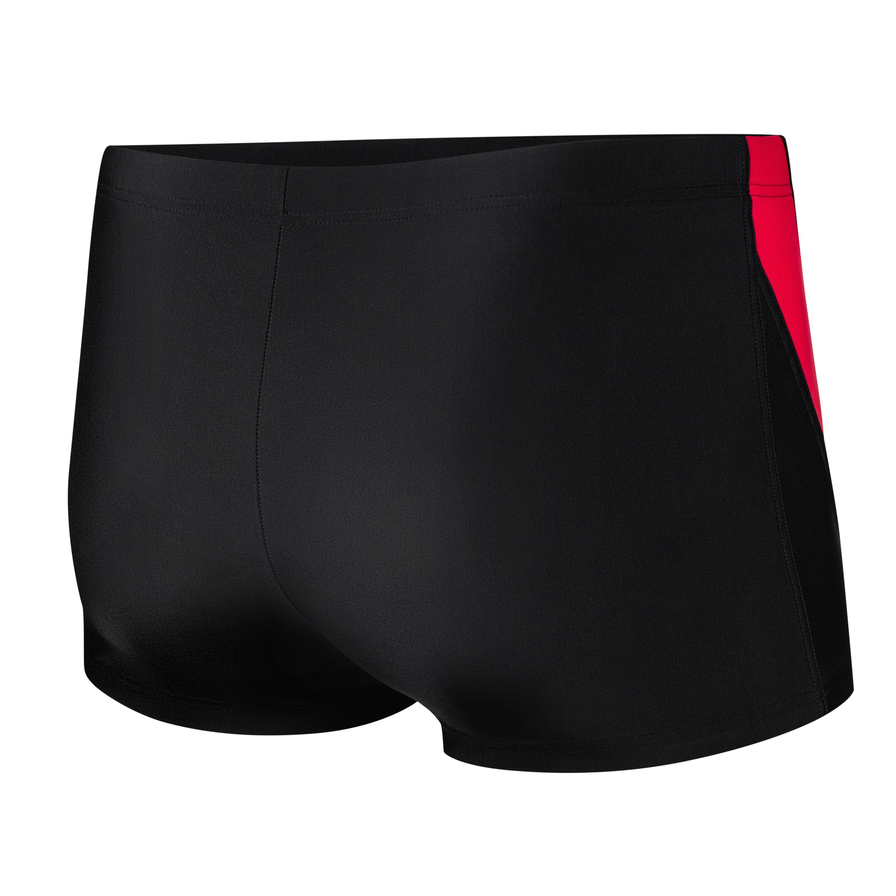 Aqua Speed Badehose Logan Leistungsstarke Badepant mit Tunnelzug Schwarz Rot XL (Sportliche Konstruktion für kraftvolle Bewegungsphasen) Zuverlässige Passform bei kraftvollen Beinschlägen