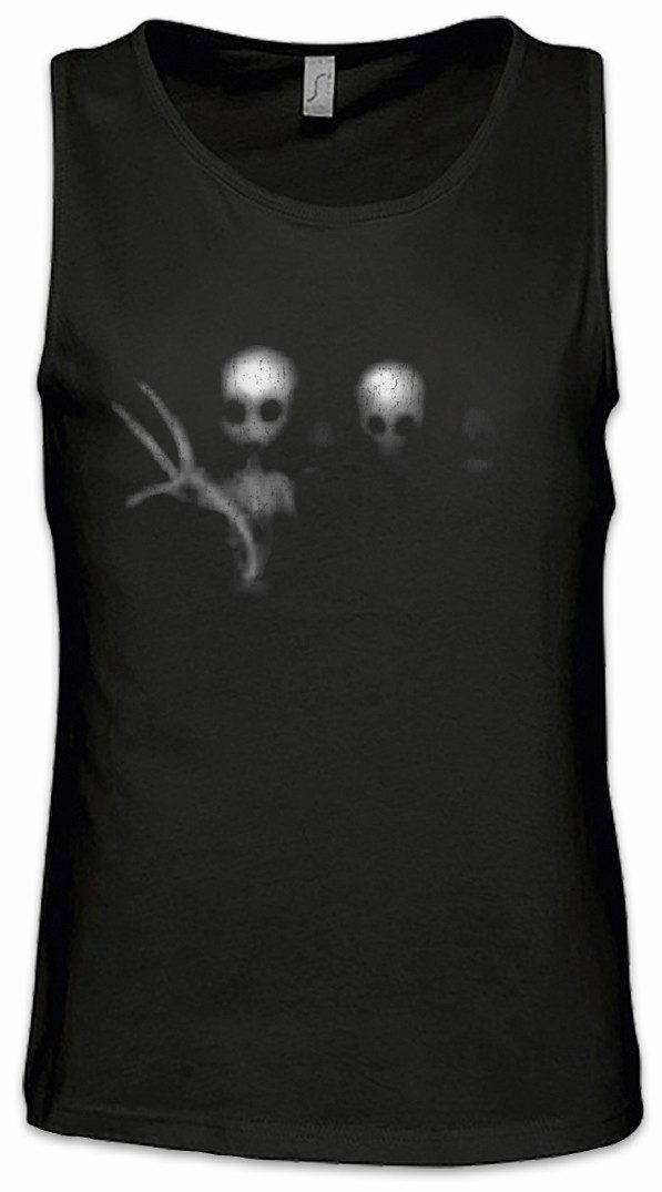 Tanktop Alien Ghosts Ärmelloses T-Shirt Ufo Area Restricted Flugscheibe 51