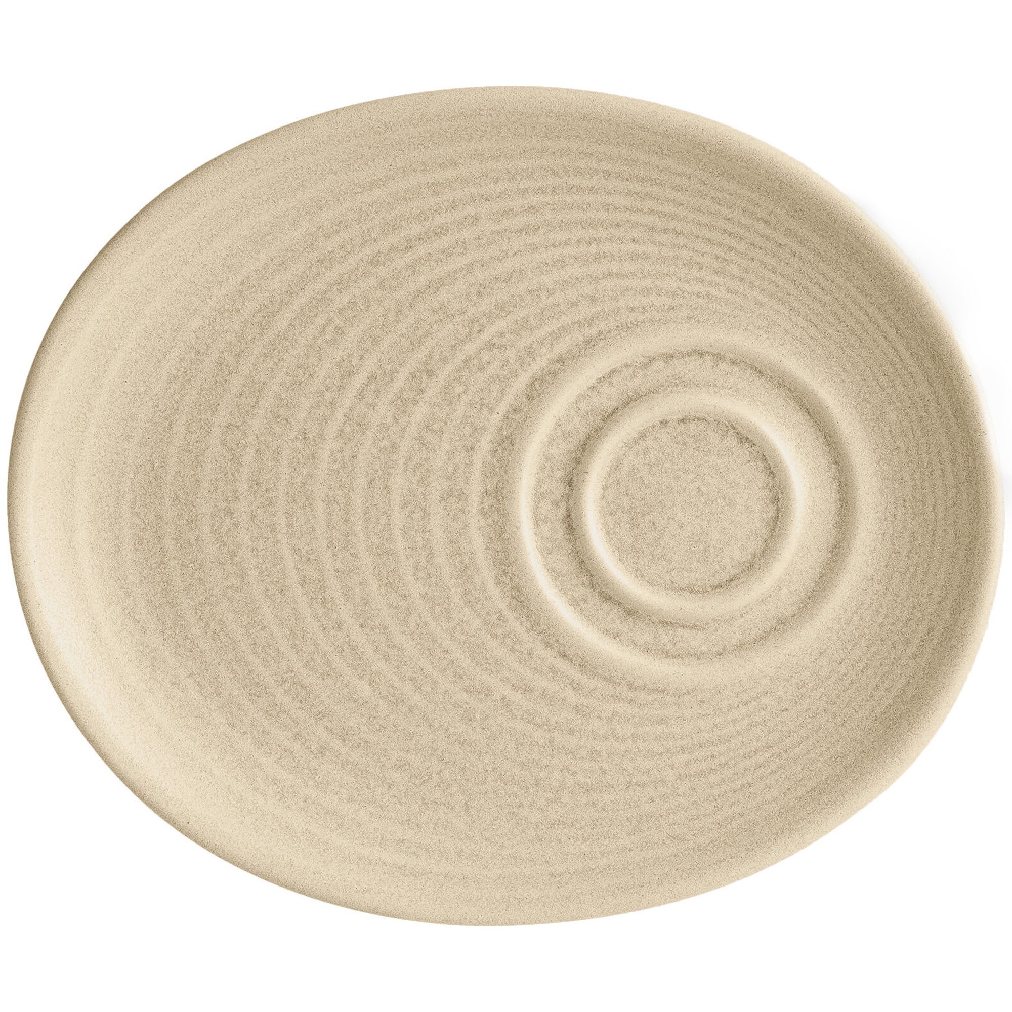 Bonna Untertasse 6x Mirage Ripple 20×17 cm, Porzellan Beige, Horeca, (6 St), Robustes Porzellan in Horeca-Qualitä