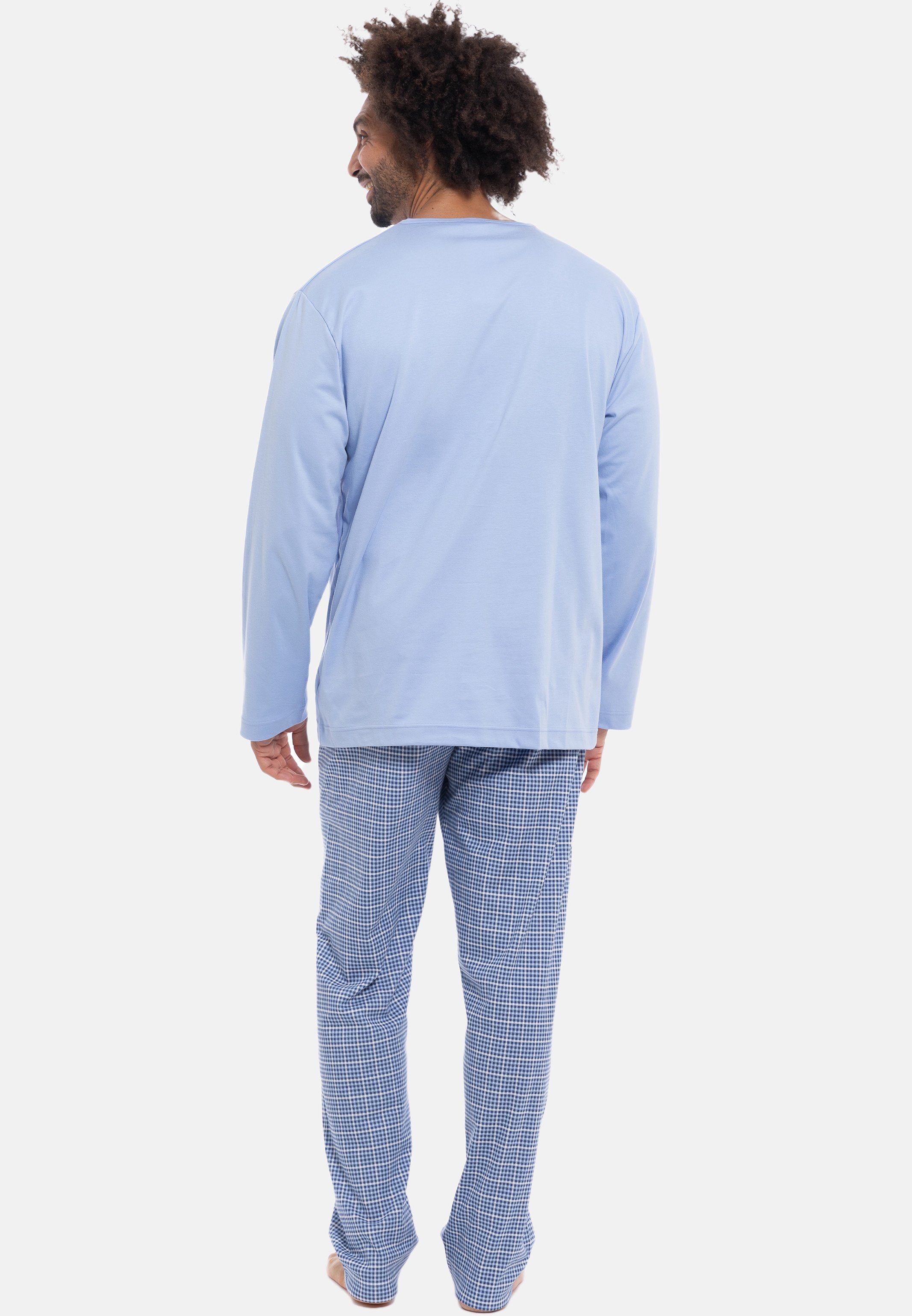 Wäsche/Bademode Nachtwäsche Mey Pyjama Lounge - Nightwear (Set, 2 tlg) Schlafanzug Langarm - Baumwolle - Langarm-Shirt und lange