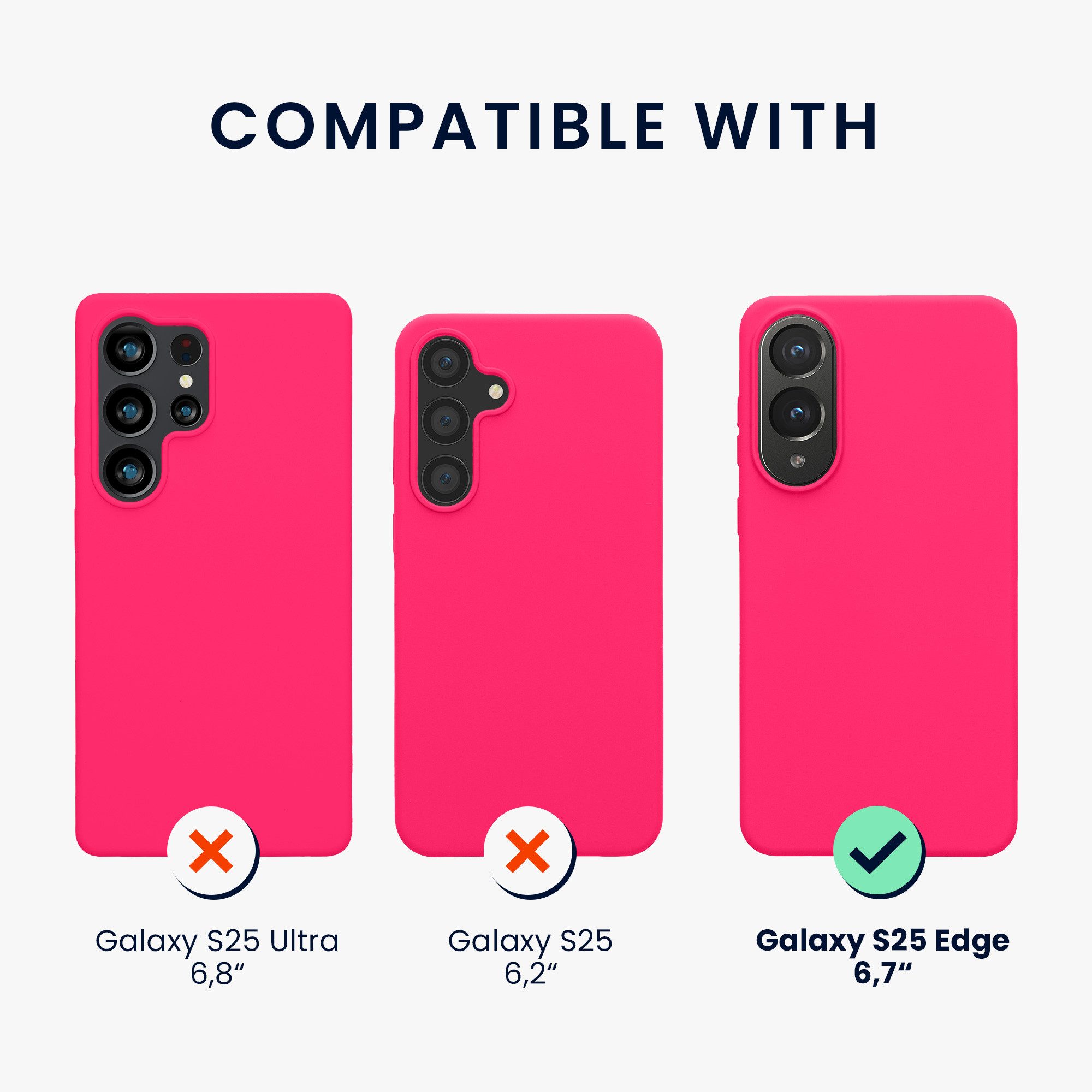 kwmobile Handytasche Handyhülle für Samsung Galaxy S25 Edge Hülle (1-tlg), Weiches Handy Silikon Case - Schutzhülle Cover