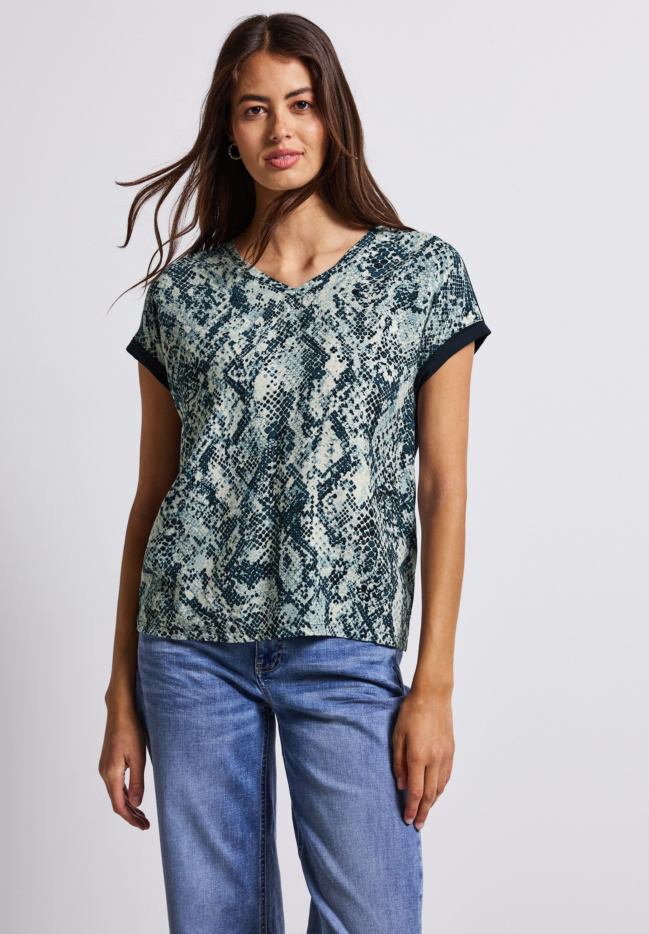 STREET ONE T-Shirt aus softem Materialmix