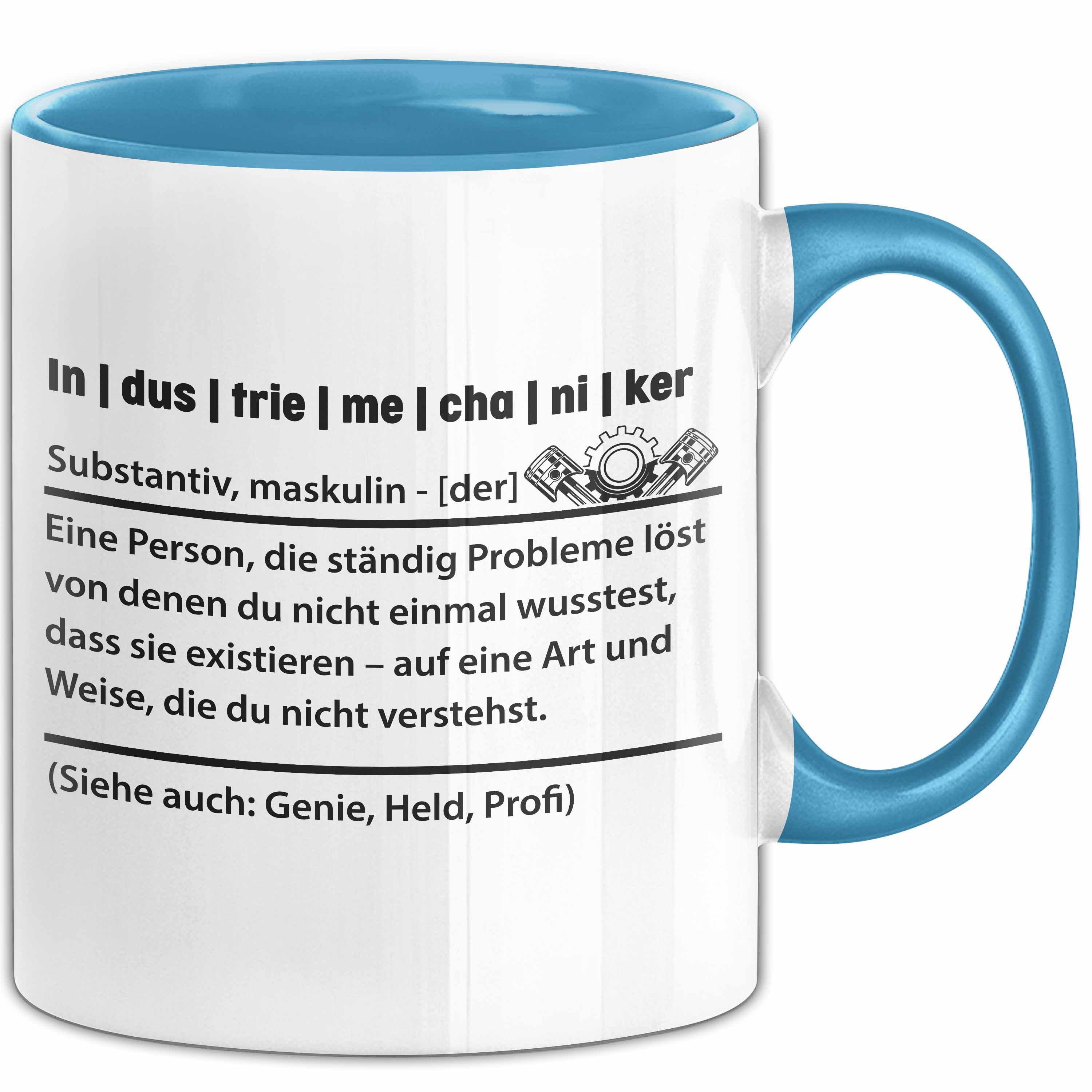 Tasse Industriemechaniker Geschenk Tasse Spruch Männer Definition Lustige Ge