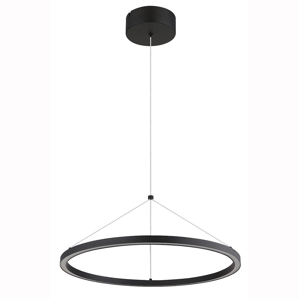GLOBO LIGHTING LED Pendelleuchte, LED-Leuchtmittel fest verbaut, Warmweiß, LED Pendelleuchte Wohnzimmerlampe dimmbar Metall schwarz H 120 cm