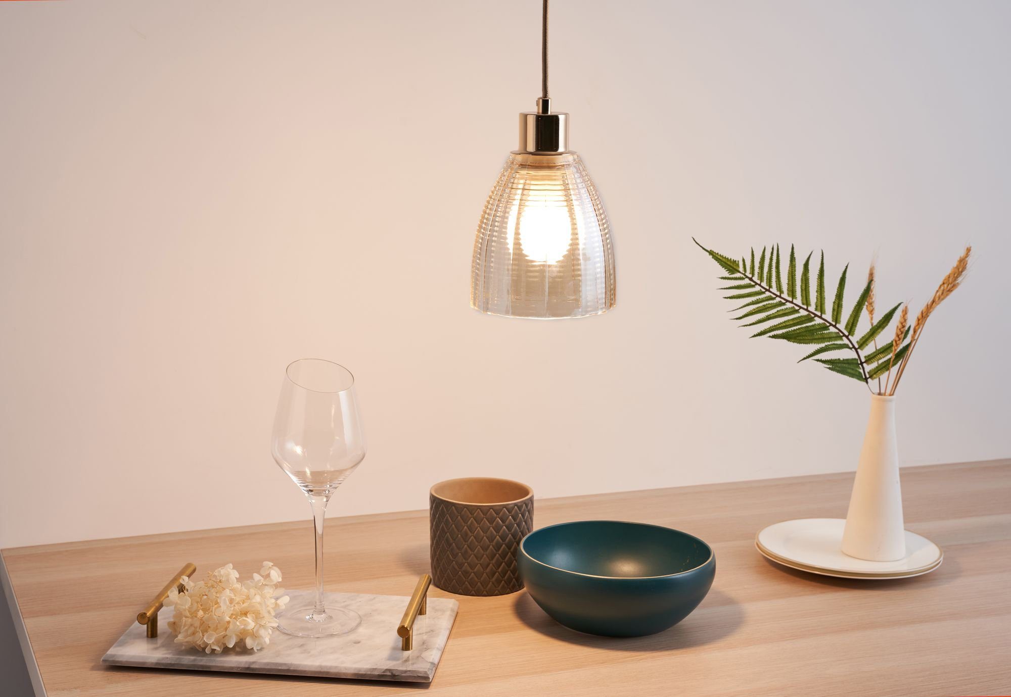 Pauleen Pendelleuchte Gleaming Gold, ohne Leuchtmittel, E27, Glas günstig online kaufen