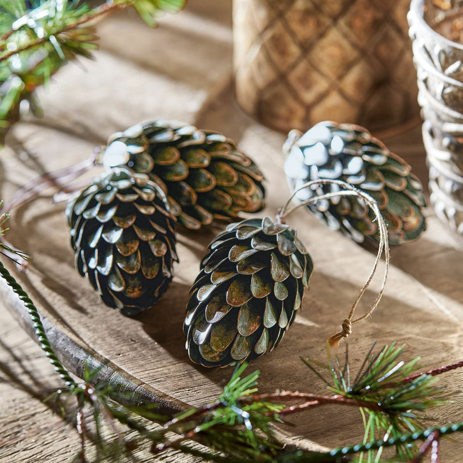Mirabeau Christbaumschmuck Anhänger 4er Set Lonrai antikbraun, none