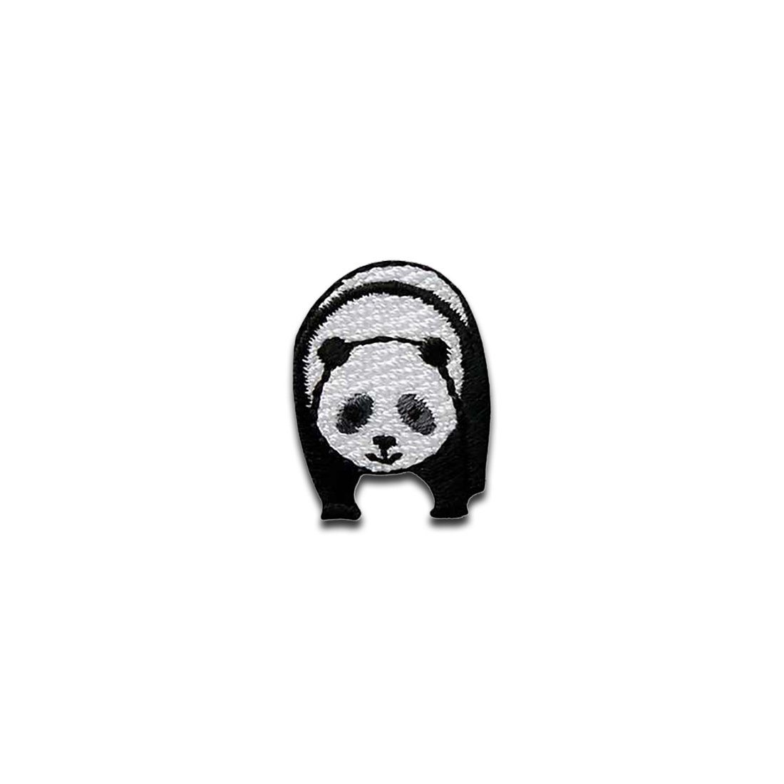 Mono-Quick Aufnäher Bügelbild, Aufbügler, Applikationen, Patches, Flicken, zum aufbügeln, Polyester, Panda klein Tier Kinder - Größe: 2,3 x 1,7 cm
