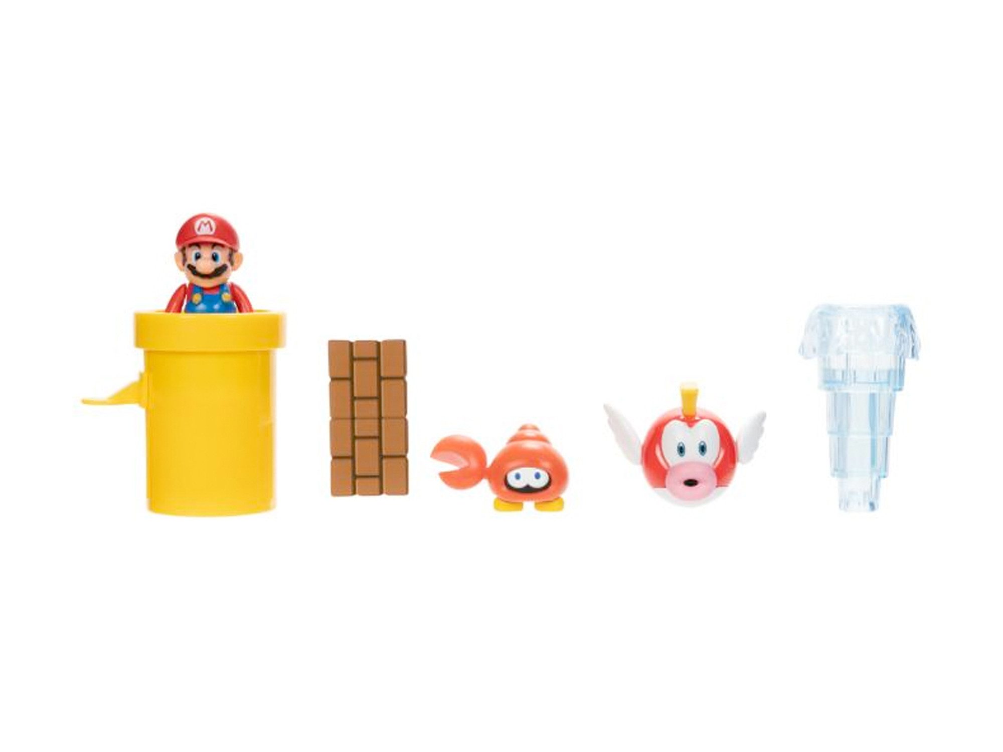 Super Mario Actionfigur Nintendo Super Mario Sparkling Waters Diorama Spielset, 6,5 cm, (5-tlg)
