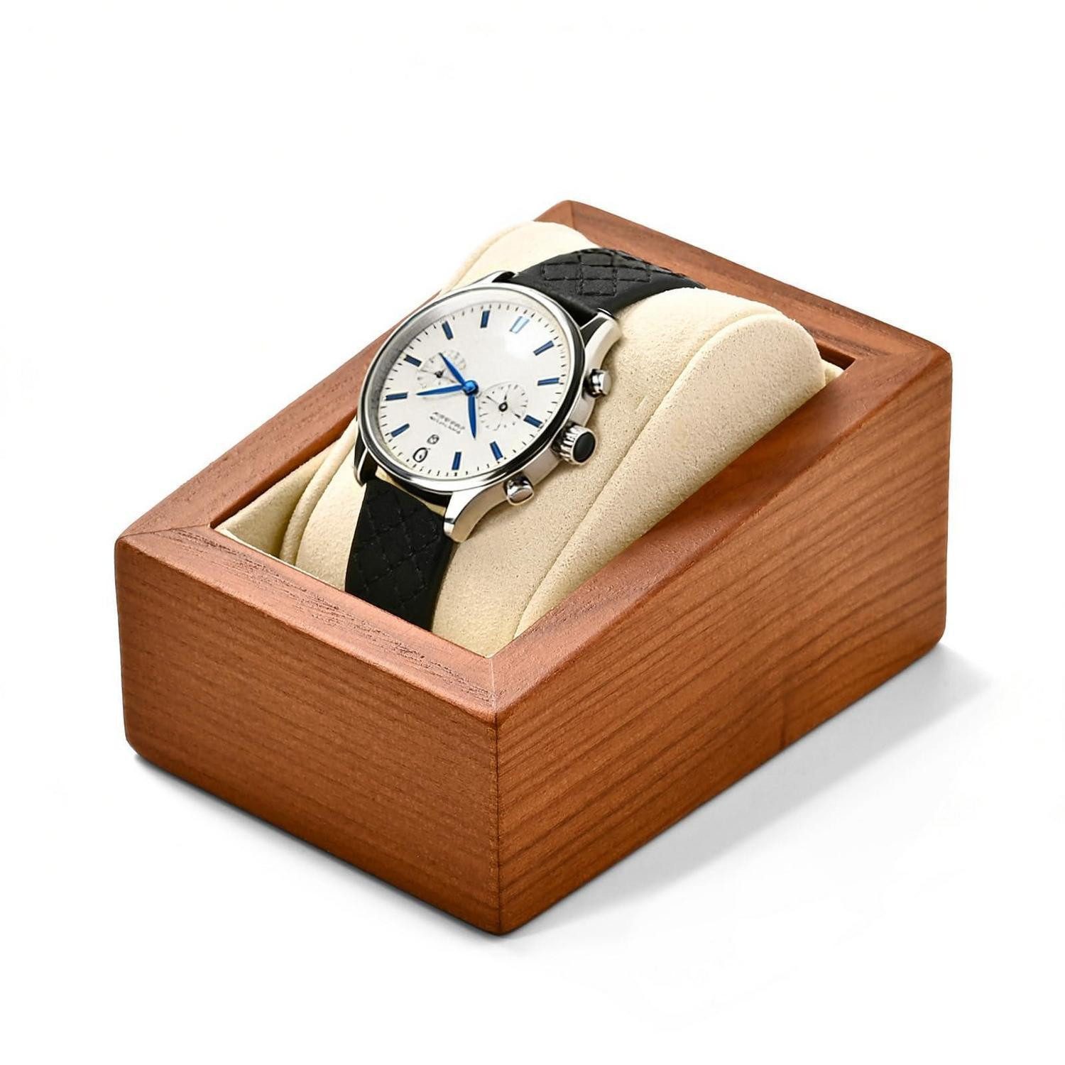 LuxusKollektion Uhrenbox Uhrenständer Holz Cremeweiß 7x9.5x4.9cm (1 St)