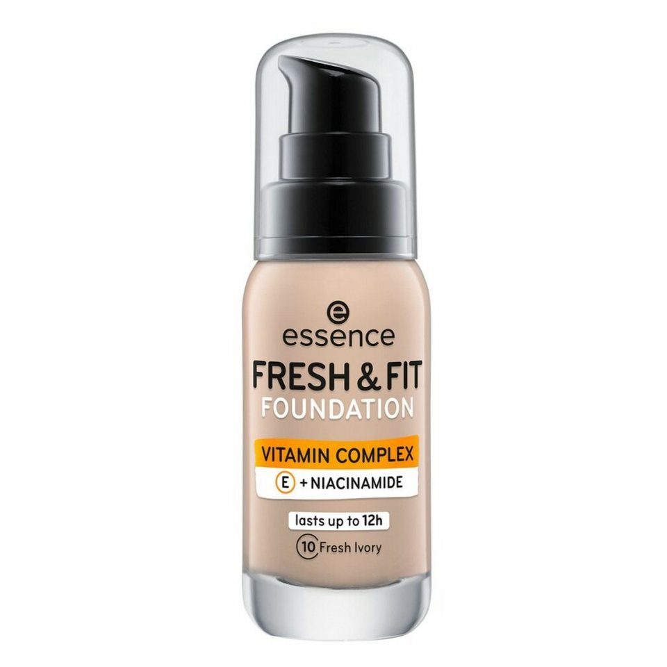 Essence Foundation Cosmetics Fresh y Fit Maquillaje 10-Fresh Ivory 30ml