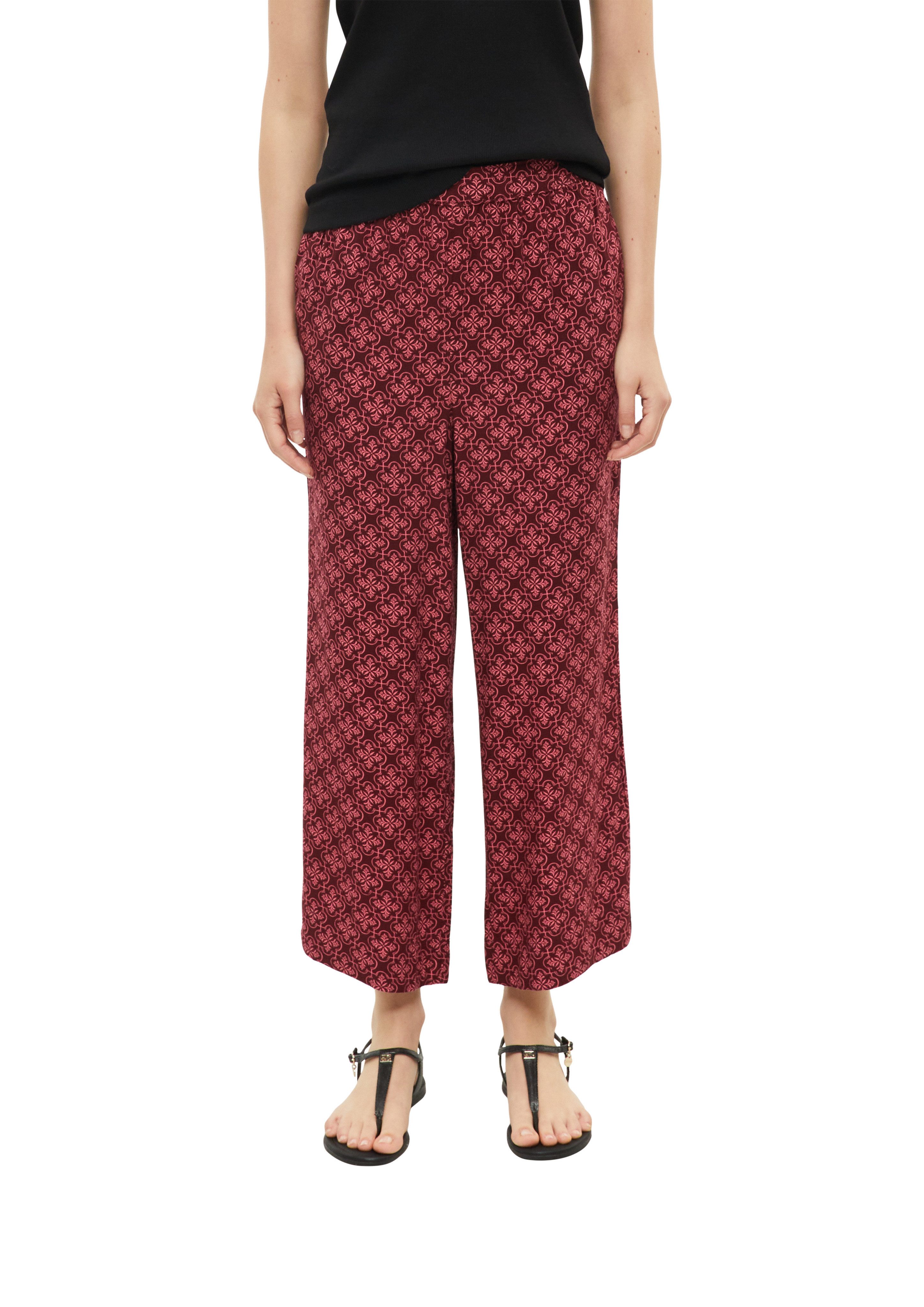 s.Oliver Stoffhose Sommerhose mit Allover-Muster
