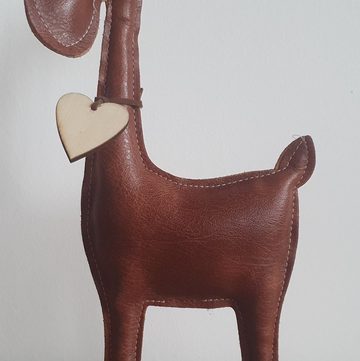 Baden Weihnachtsfigur Rentier aus Kunstleder - 36 cm