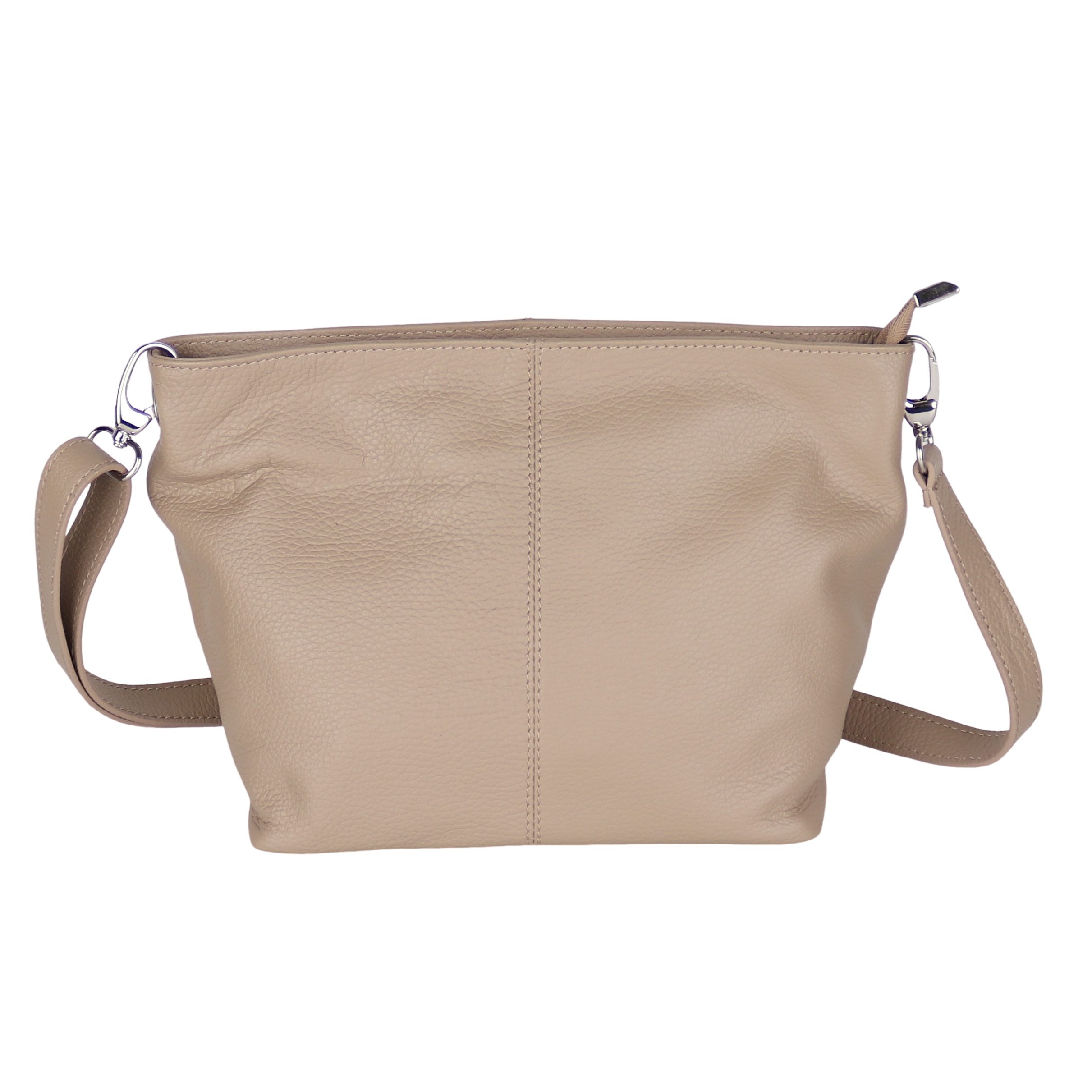 MIRROSI Umhängetasche Damen Crossbody Bag, Echtleder Made In Italy, Mittelgroße Damen Tasche 30x20x13cm