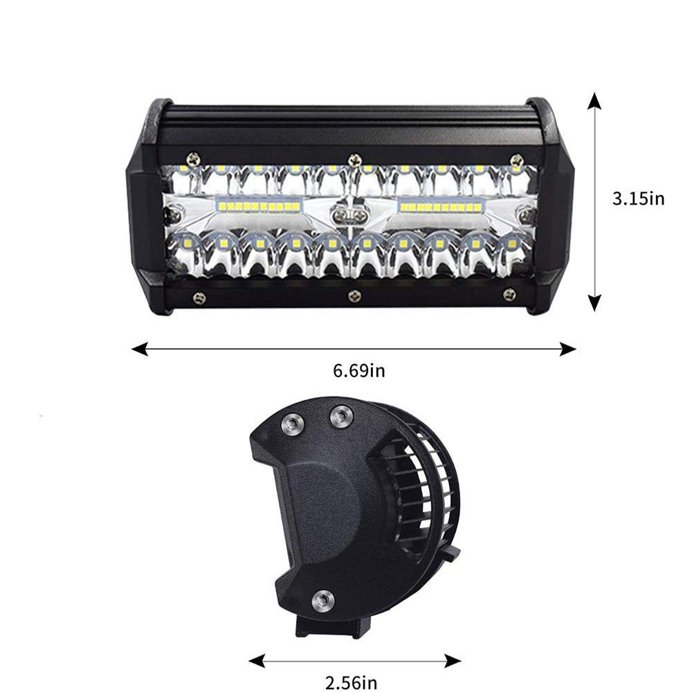 longziming LED Baustrahler LED Arbeitsscheinwerfer 7 Zoll 240W LED  Zusatzscheinwerfer (2 Stück)