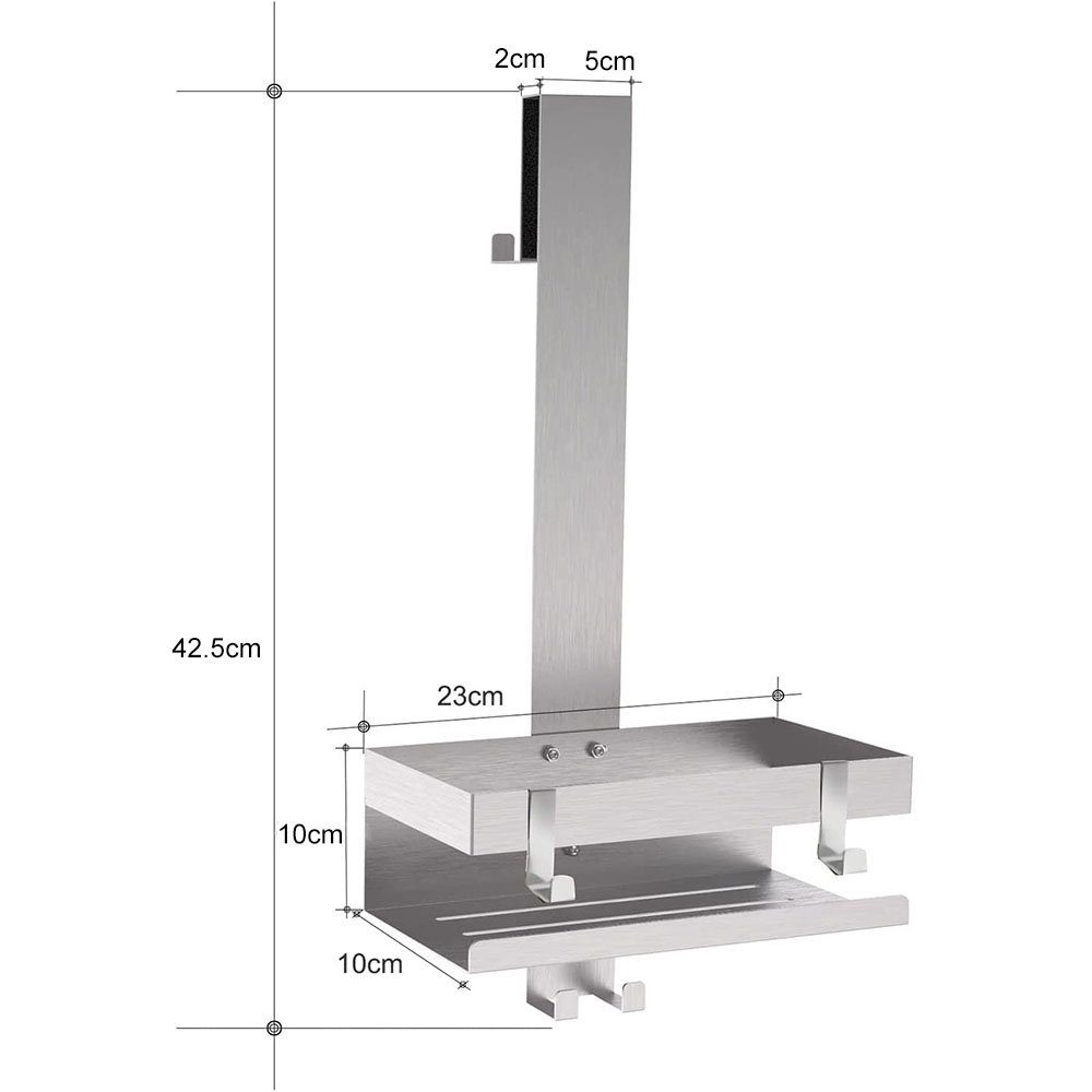 zum Hängen, Duschablage Glastür NUODWELL Duschablage Duschregal Rahmenlos für