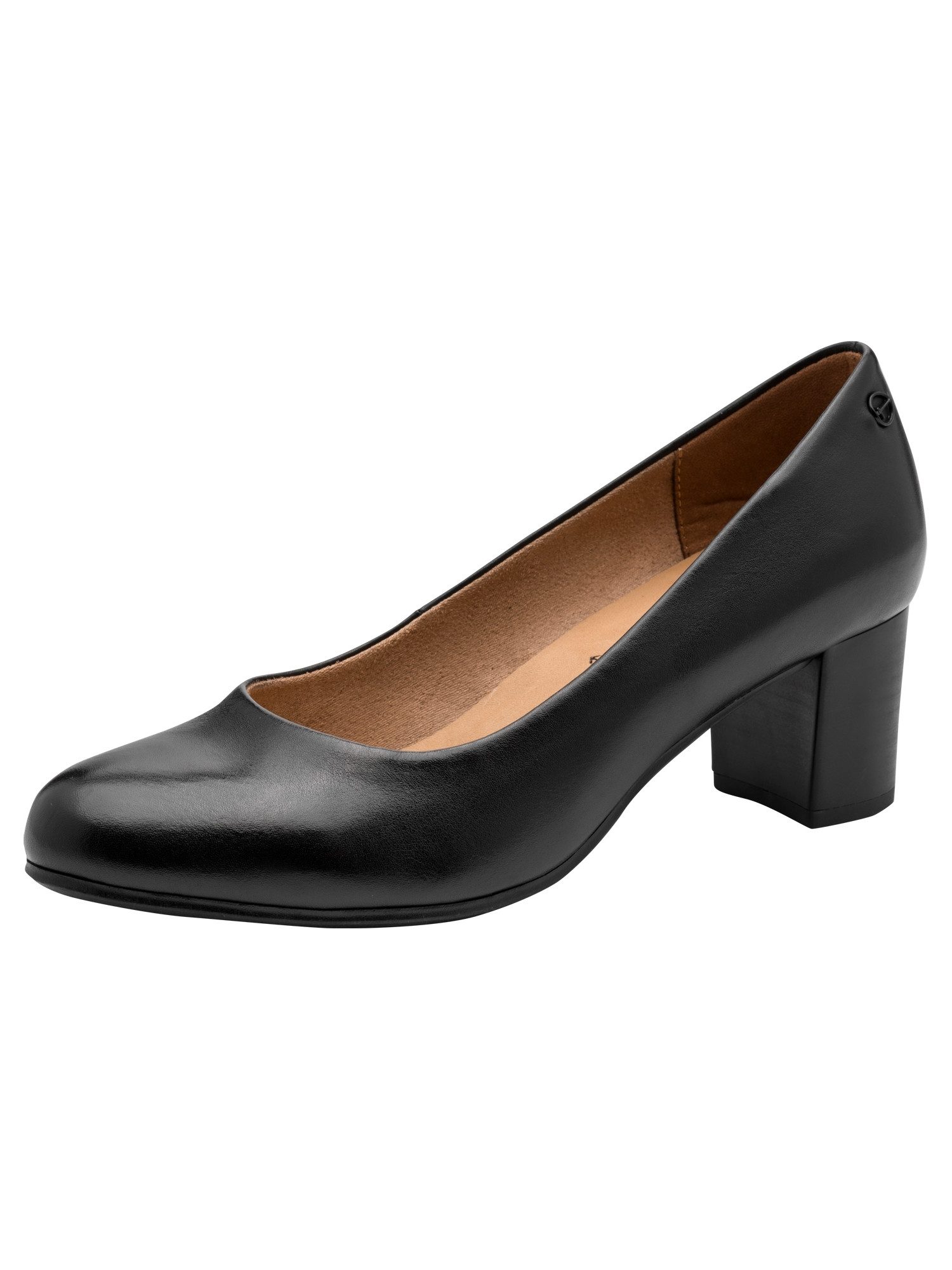 Tamaris WIDE FIT comfortFit aus Leder Blockabsatz Pumps comfortFit