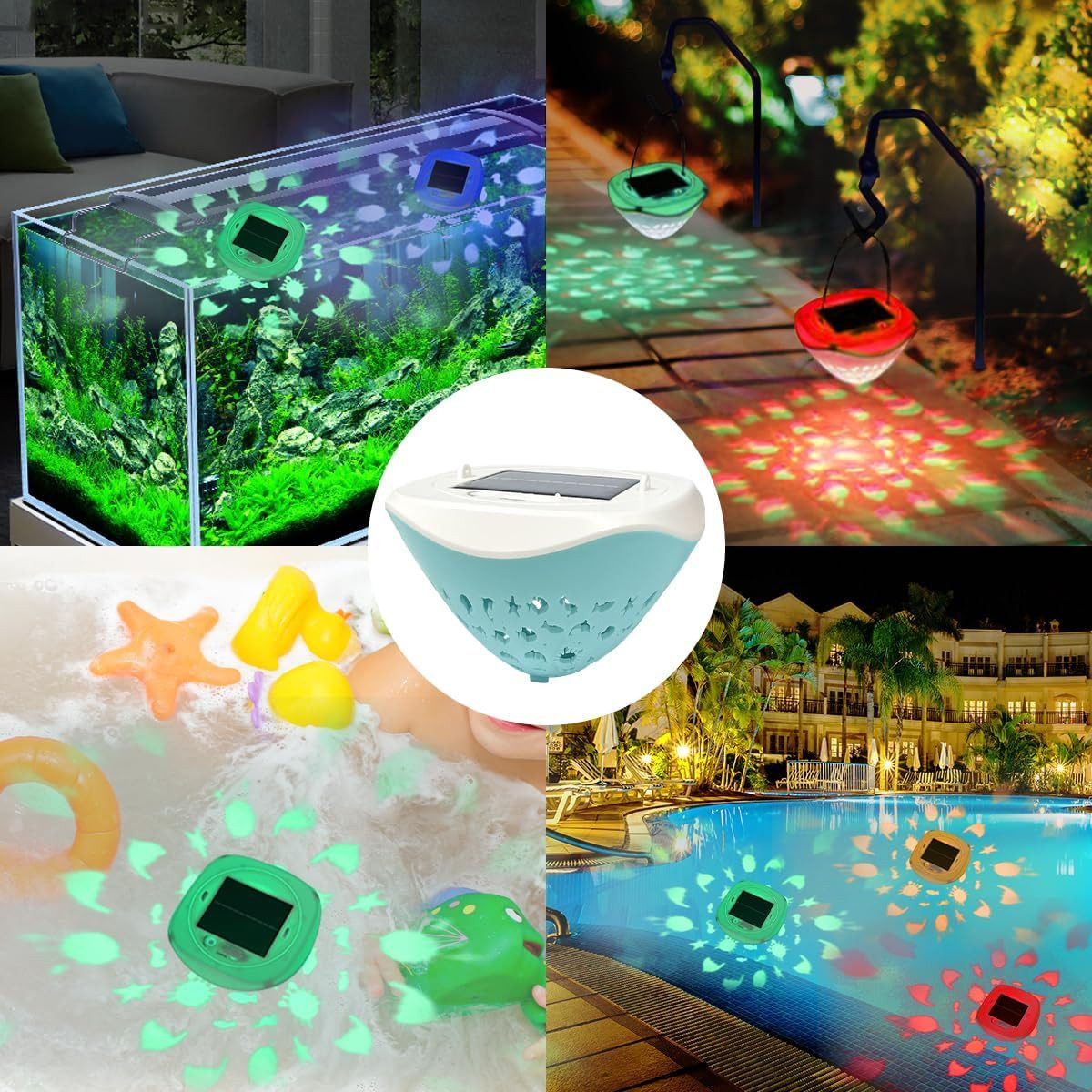 ZEUOPQ Pool-Lampe Solar Poolbeleuchtung Schwimmende LED günstig online kaufen