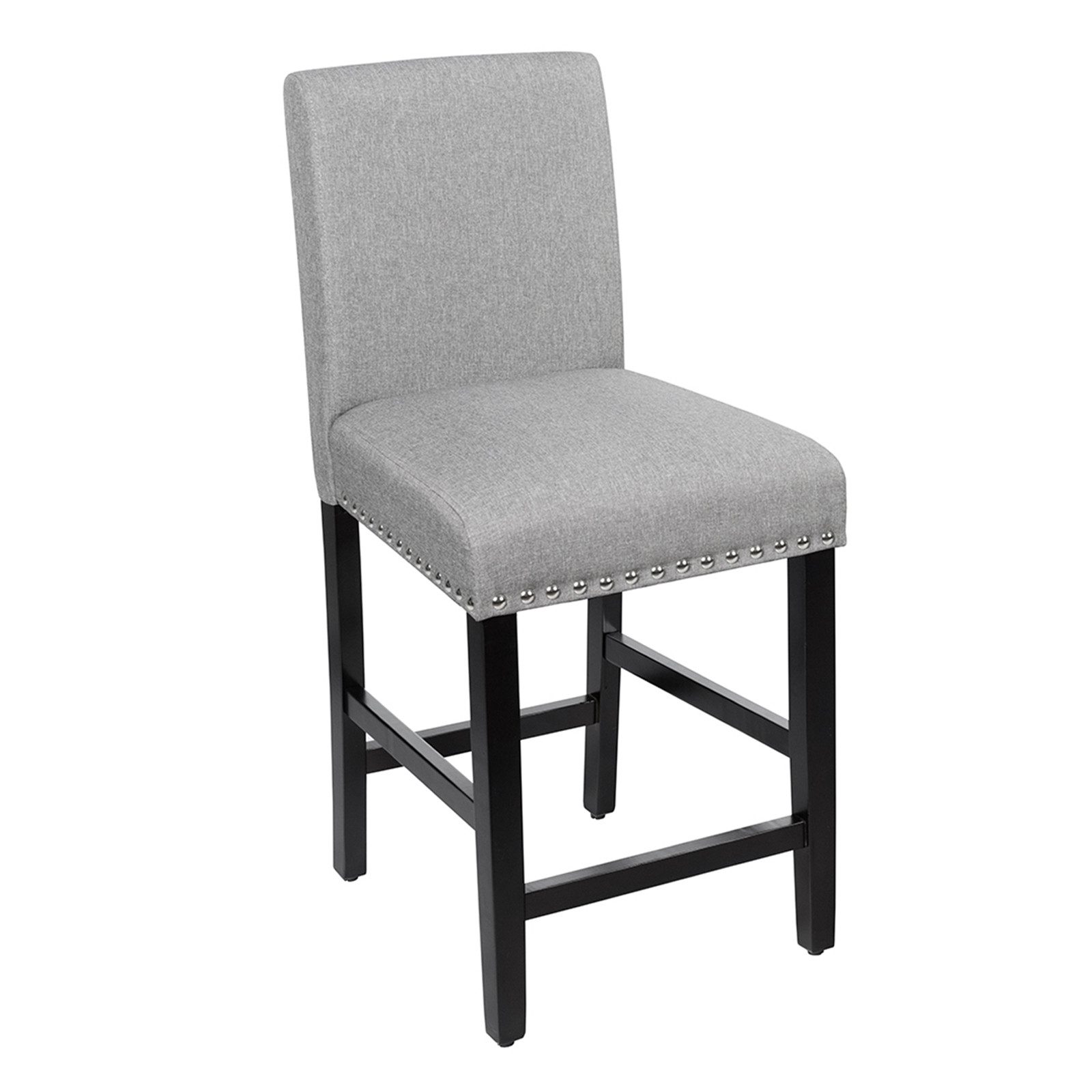 COSTWAY Esszimmerstuhl, 2er Set, Высокие табуреты gepolstert, mit Lehne, Holz, 150kg