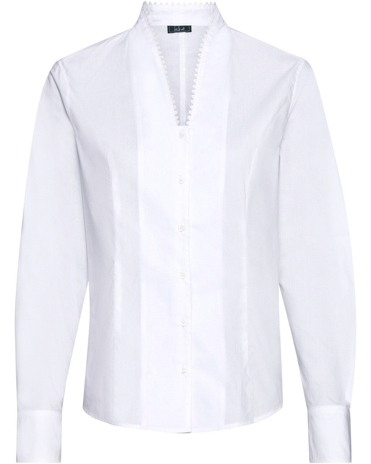 Luis Steindl Trachtenbluse Kelchkragenbluse mit Spitze günstig online kaufen