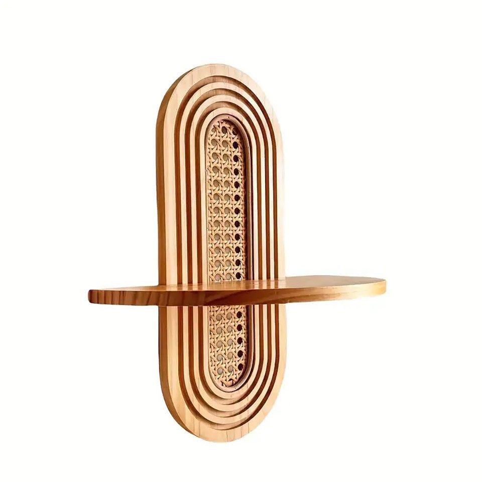 Venkuber Wandregal aus Holz im Mid-Century Modern Bohemian-Stil, 1-tlg., mi günstig online kaufen
