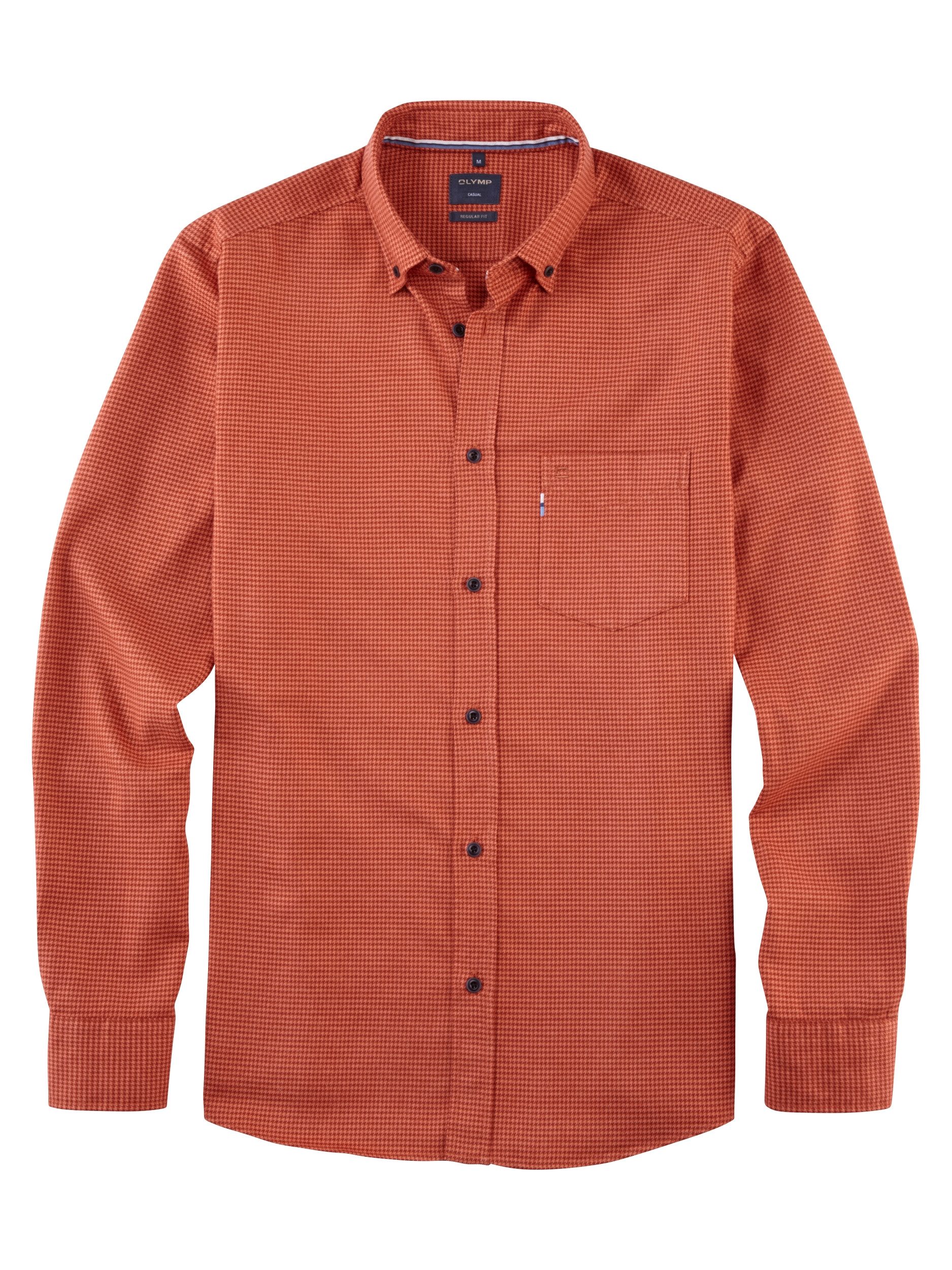 OLYMP Flanellhemd 408264-Hemden ziegelrot