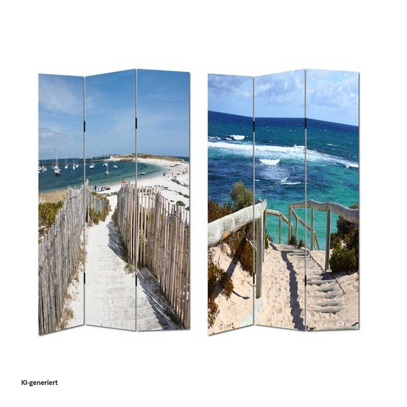 HTI-Line Paravent Paravent Beach (Stück, 1 St., 1 Paravent), Raumteiler Sichtschutz Trennwand