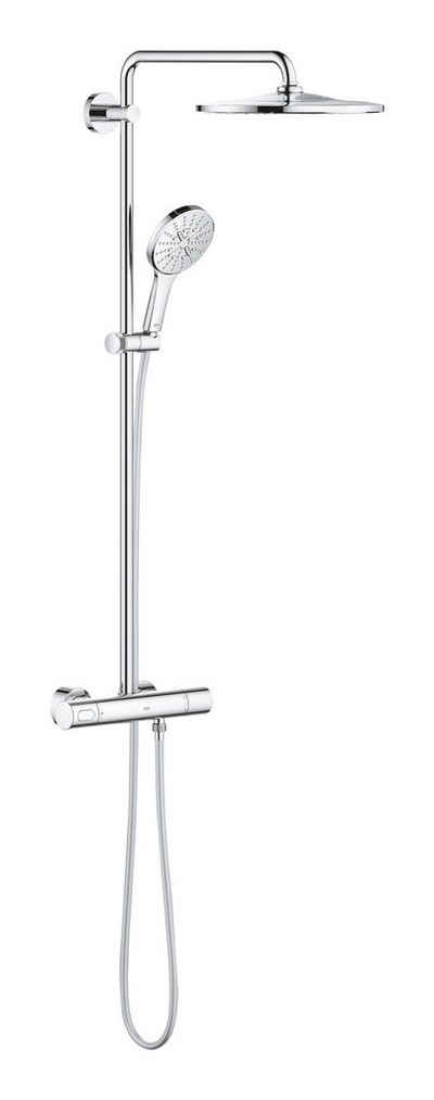 Grohe Duschsystem Rainshower SmartActive 310, Höhe 111.8 cm, Duschsystem mit Thermostatbatterie Rund mit Mono Kopfbrause Chrom