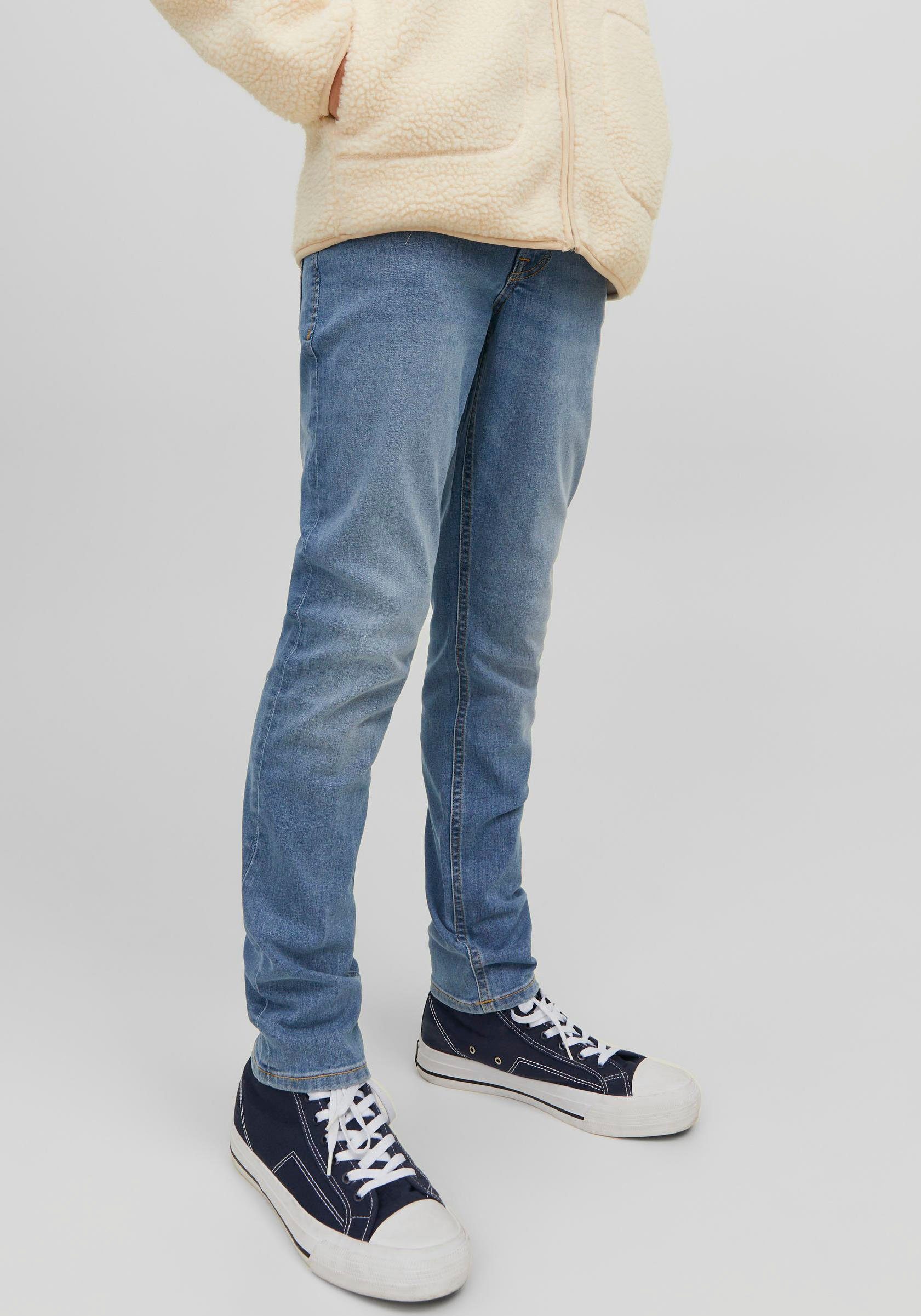 JJGLENN Jones Junior & blue JJORIGINAL Slim-fit-Jeans light Jack denim