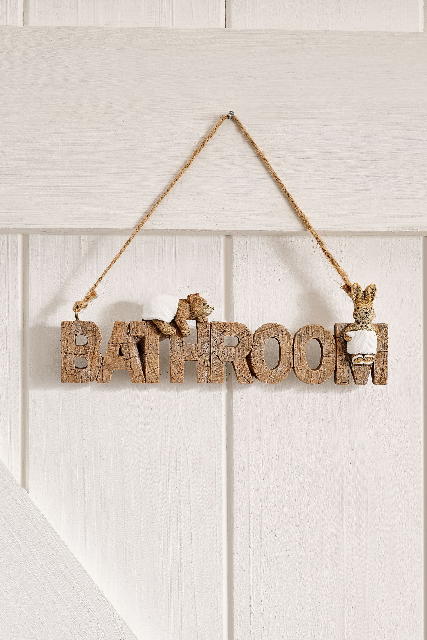 Next Dekofigur Badezimmer-Schild Bertie Bear und Rosie Rabbit günstig online kaufen