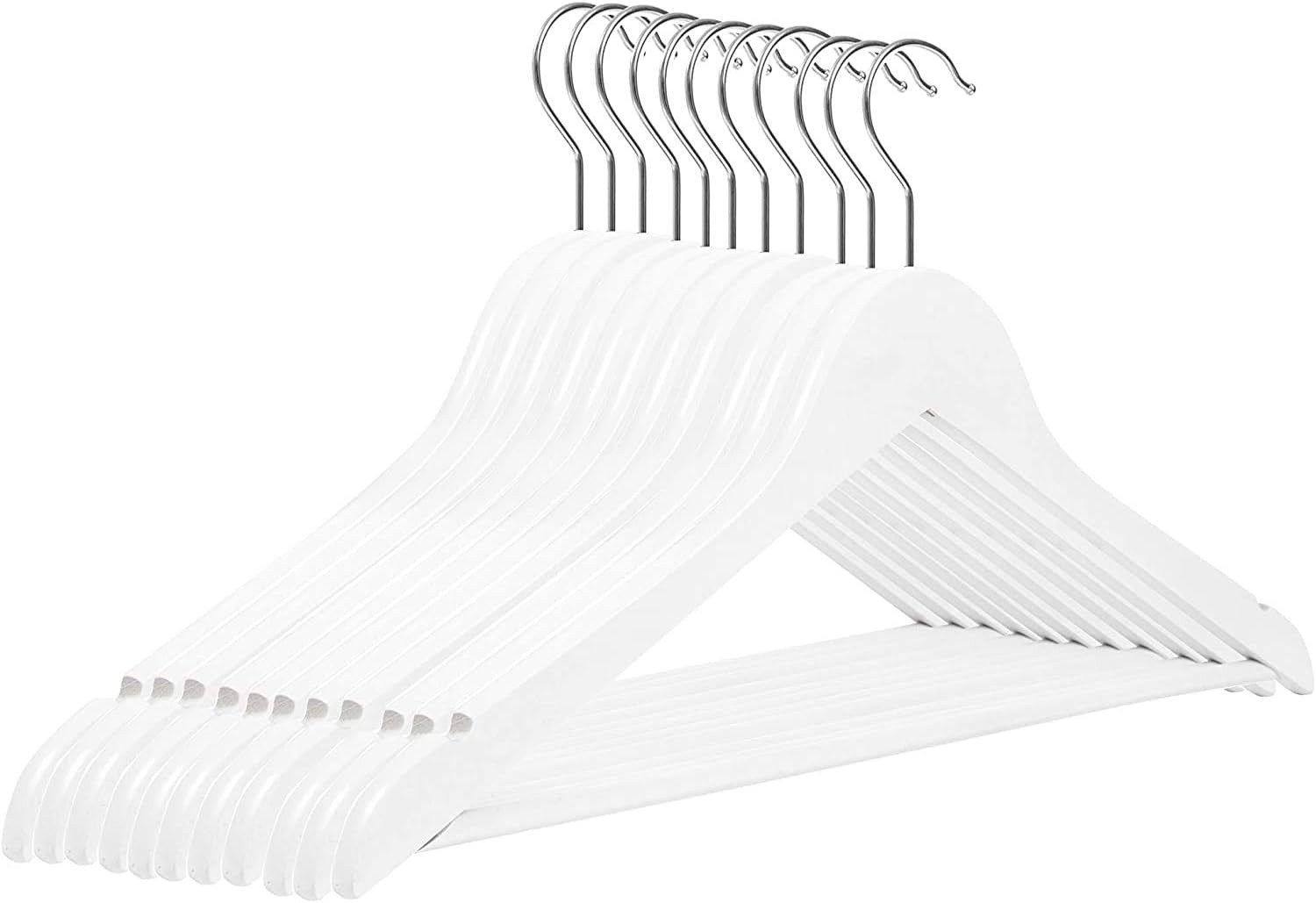 RSR Hangers Kleiderbügel Weiß 38 cm Holzbügel Holz 360° Haken, (20-tlg) günstig online kaufen