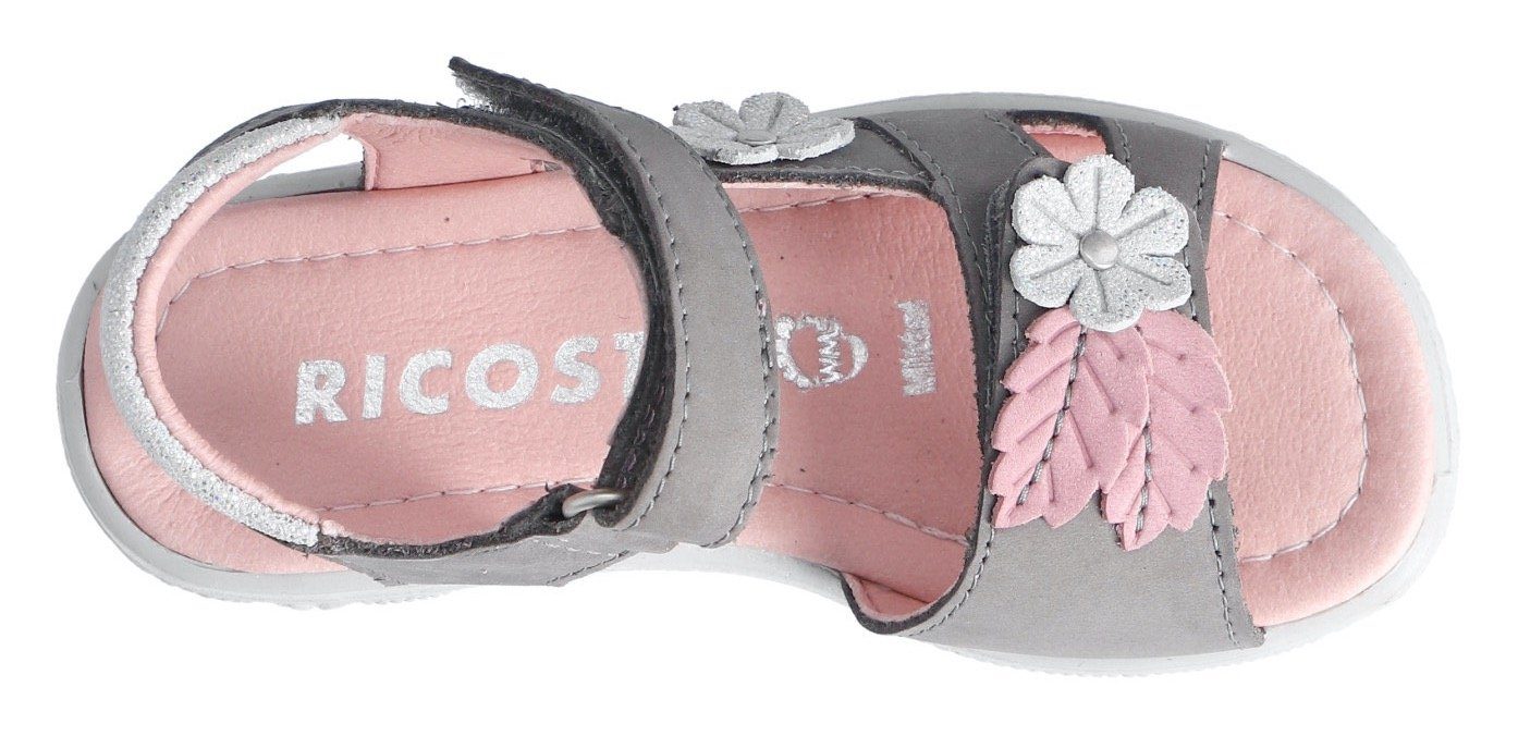 Blüten grau-rosa verziert Sandale WMS: normal mit Cilla Ricosta